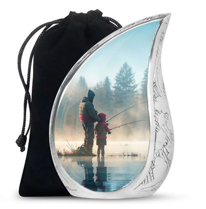 Fishing Adult Cremation Urns For Ashes - Father And Daughter Memorial Urn