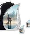 Fishing Adult Cremation Urns For Ashes - Father And Daughter Memorial Urn