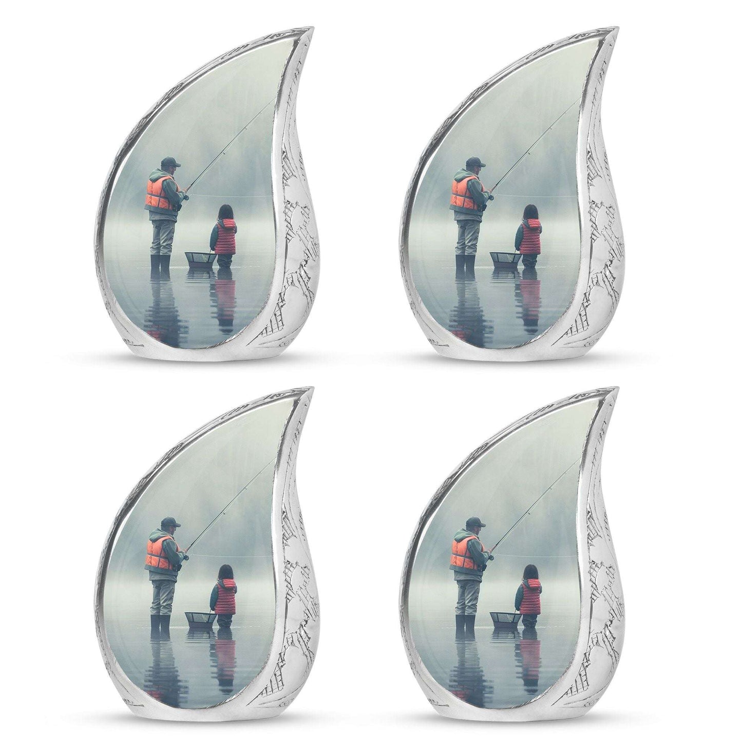Fishing Memorial Urn For Fathers - Fishermen Cremation Urn For Funeral