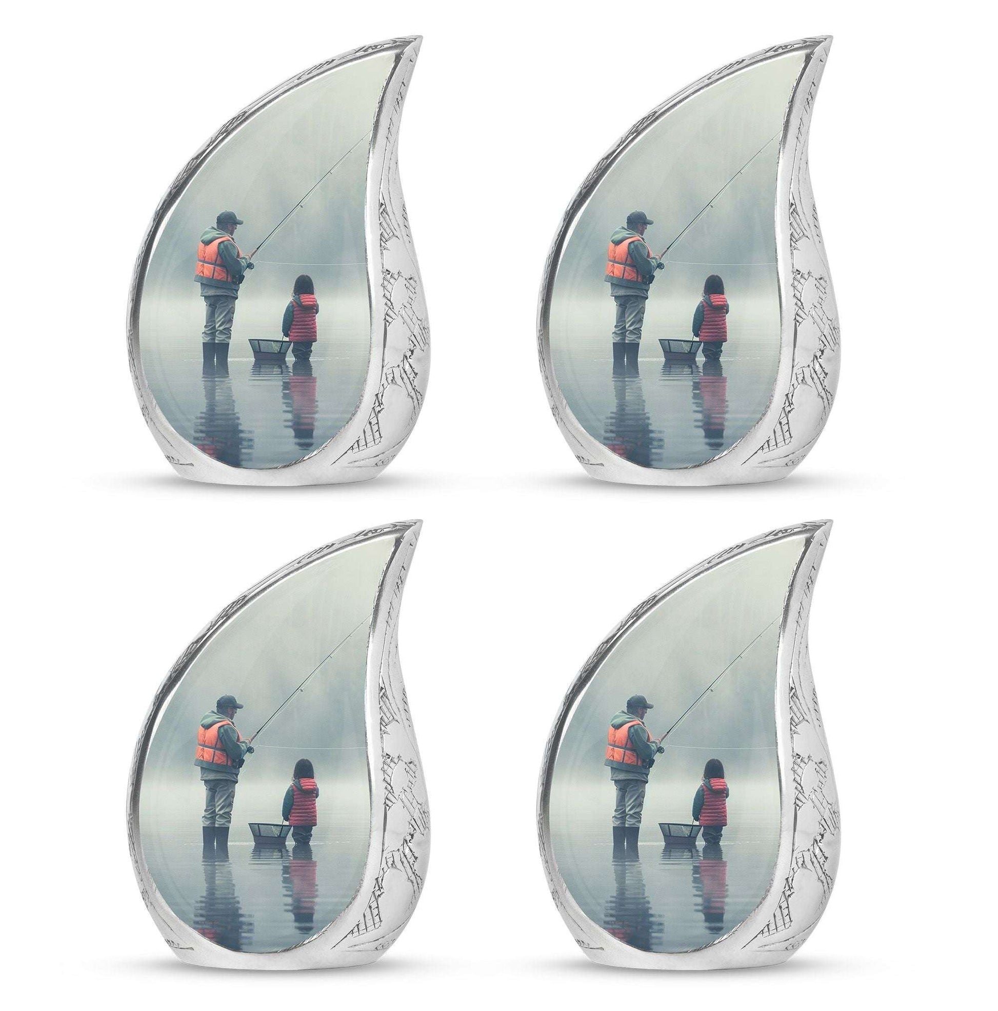 Fishing Memorial Urn For Fathers - Fishermen Cremation Urn For Funeral