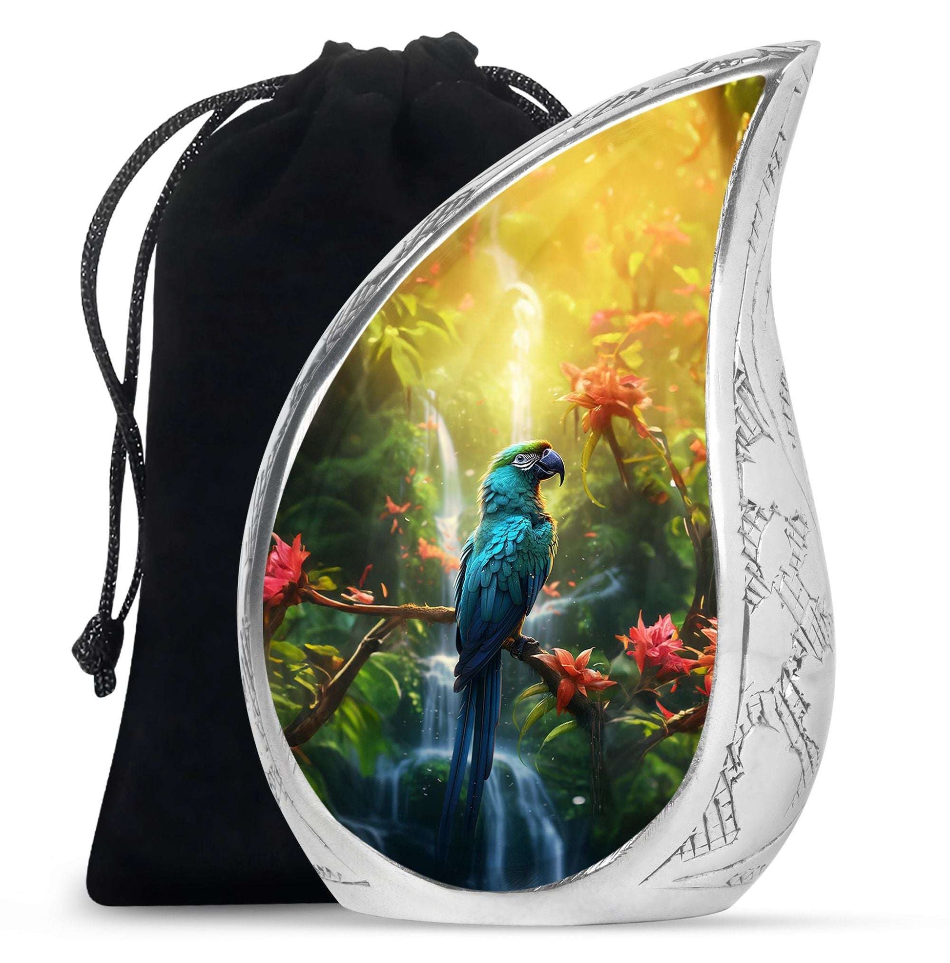 Parrot Cremation Urn – Tropical Bird Urn for Ashes Keepsake