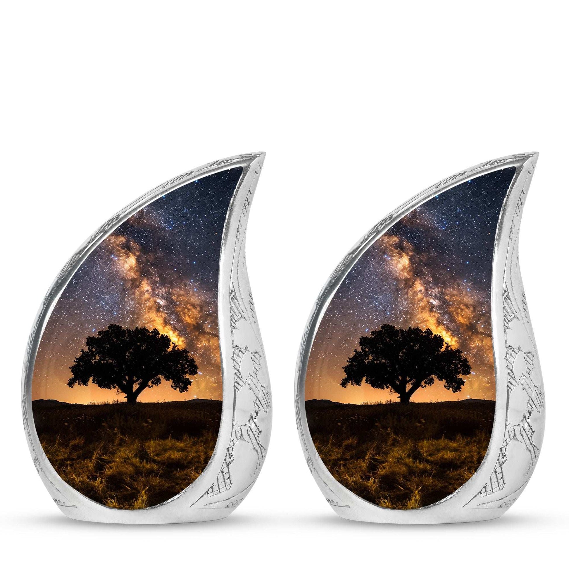 Starry Night Urn Keepsake For Ashes - Tree of life Large Funeral Urn