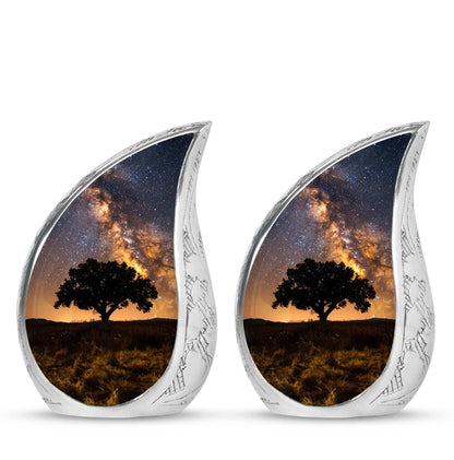 Starry Night Urn Keepsake For Ashes - Tree of life Large Funeral Urn