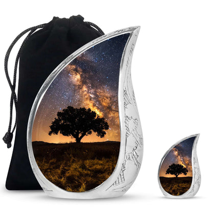 Starry Night Urn Keepsake For Ashes - Tree of life Large Funeral Urn