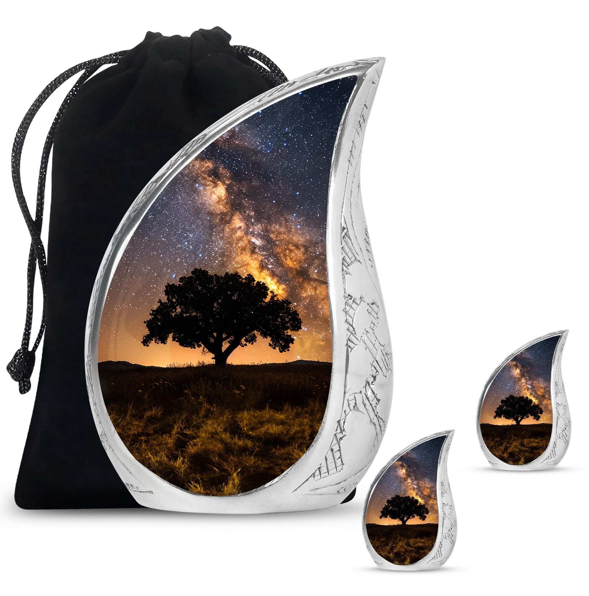 Starry Night Urn Keepsake For Ashes - Tree of life Large Funeral Urn