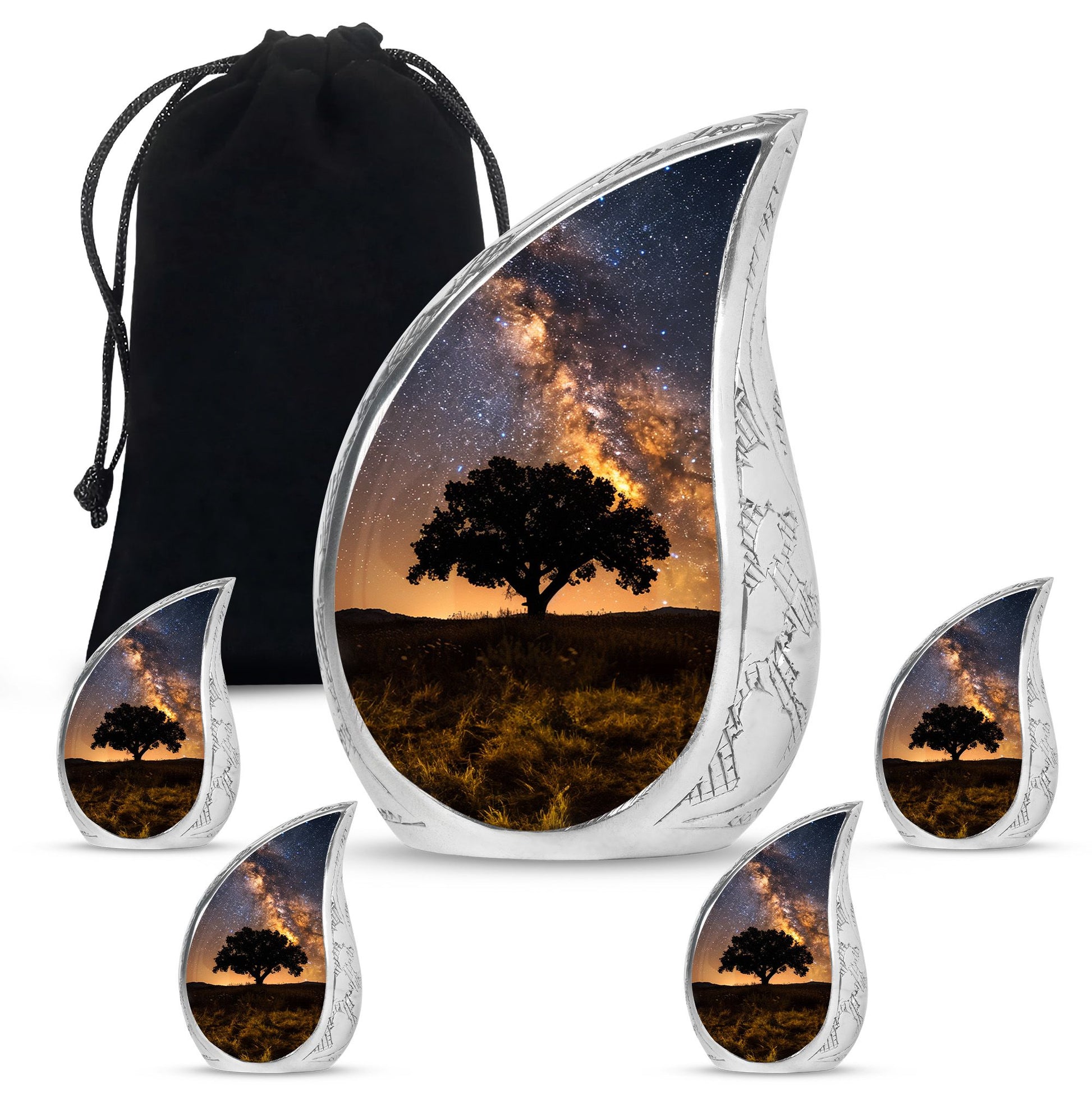 Starry Night Urn Keepsake For Ashes - Tree of life Large Funeral Urn