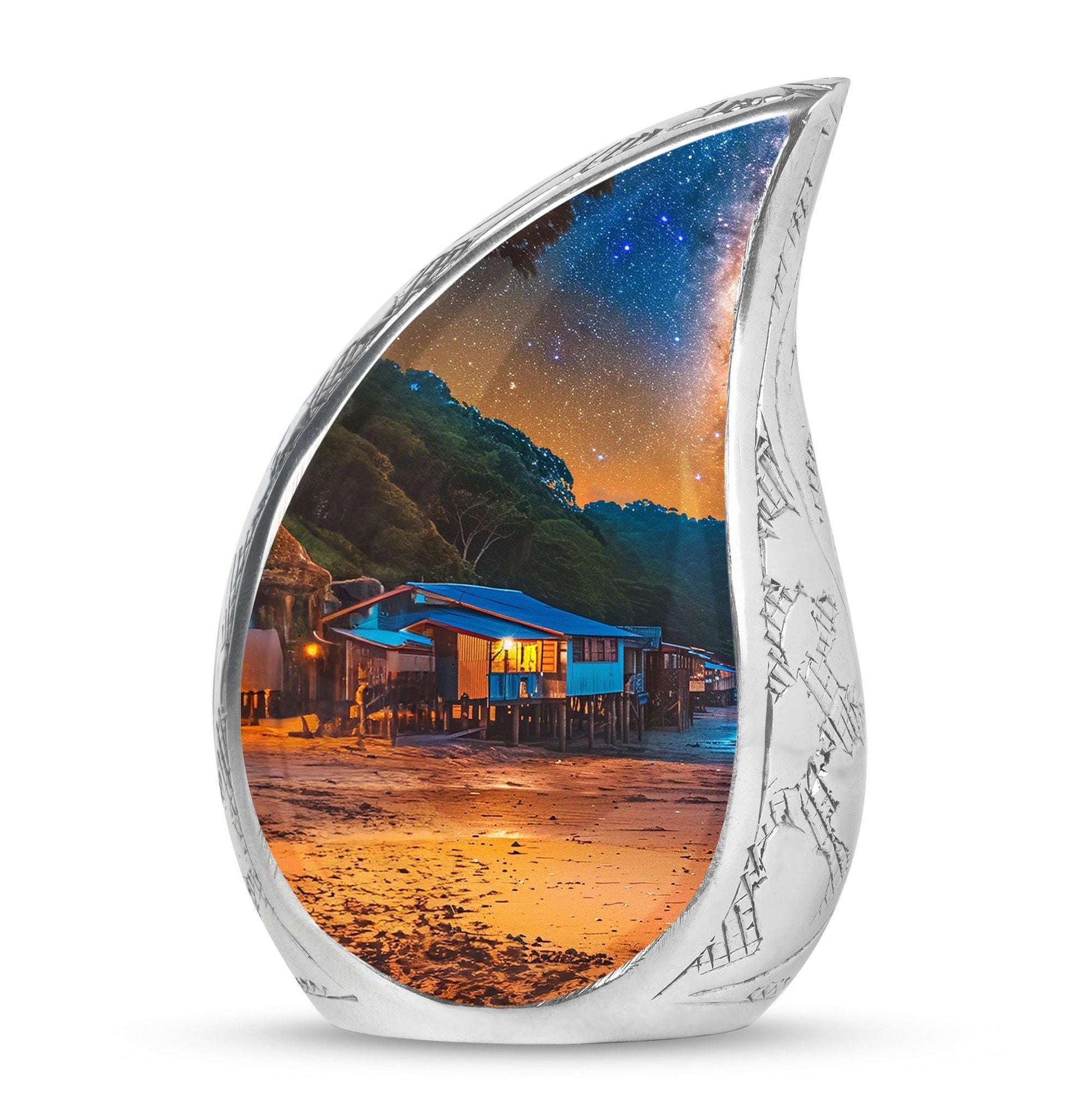 Starry Beach Urns For Ashes For Humans Funeral - Memorial Urn For Dad