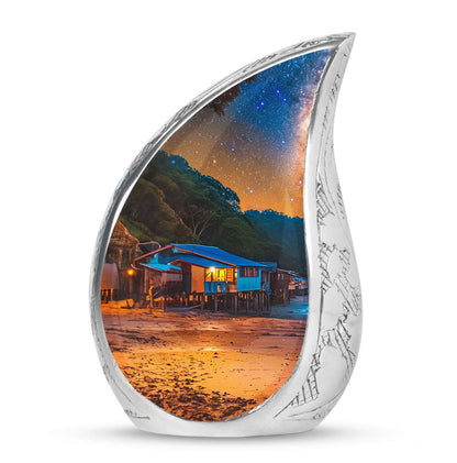Starry Beach Urns For Ashes For Humans Funeral - Memorial Urn For Dad