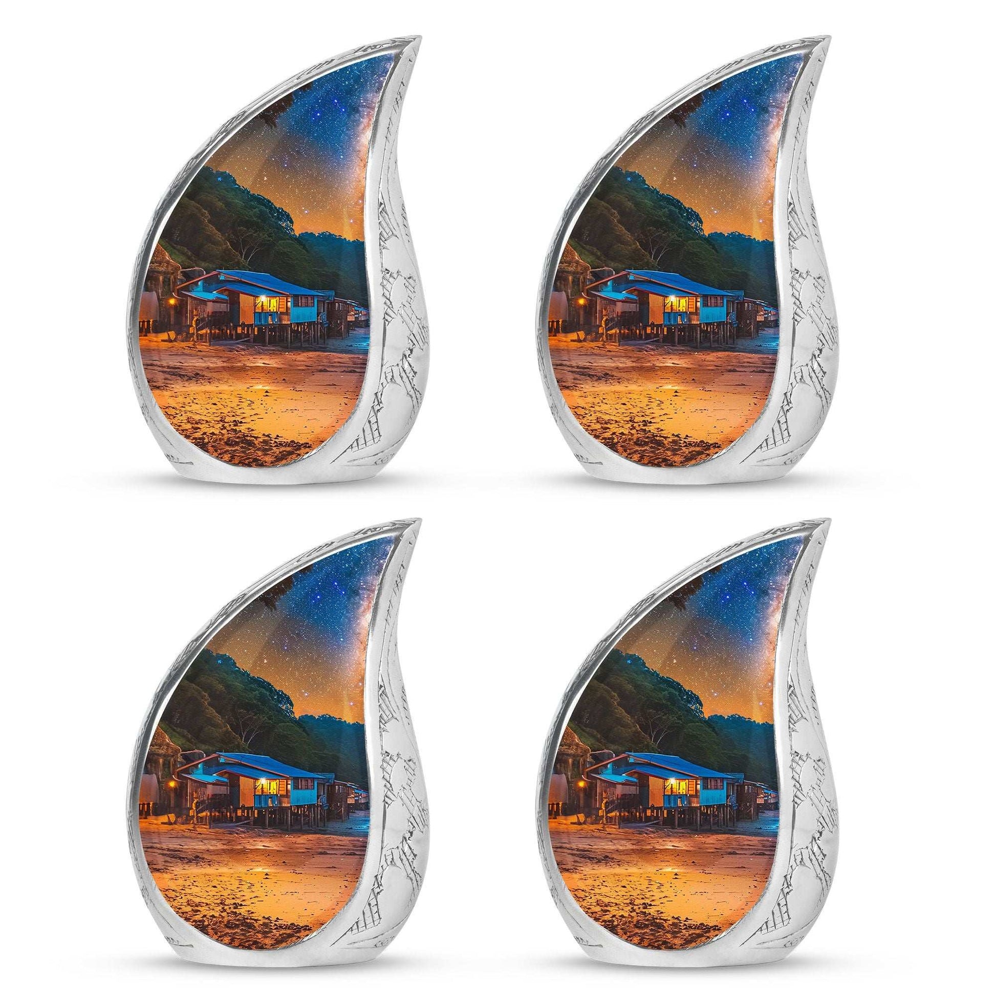 Starry Beach Urns For Ashes For Humans Funeral - Memorial Urn For Dad