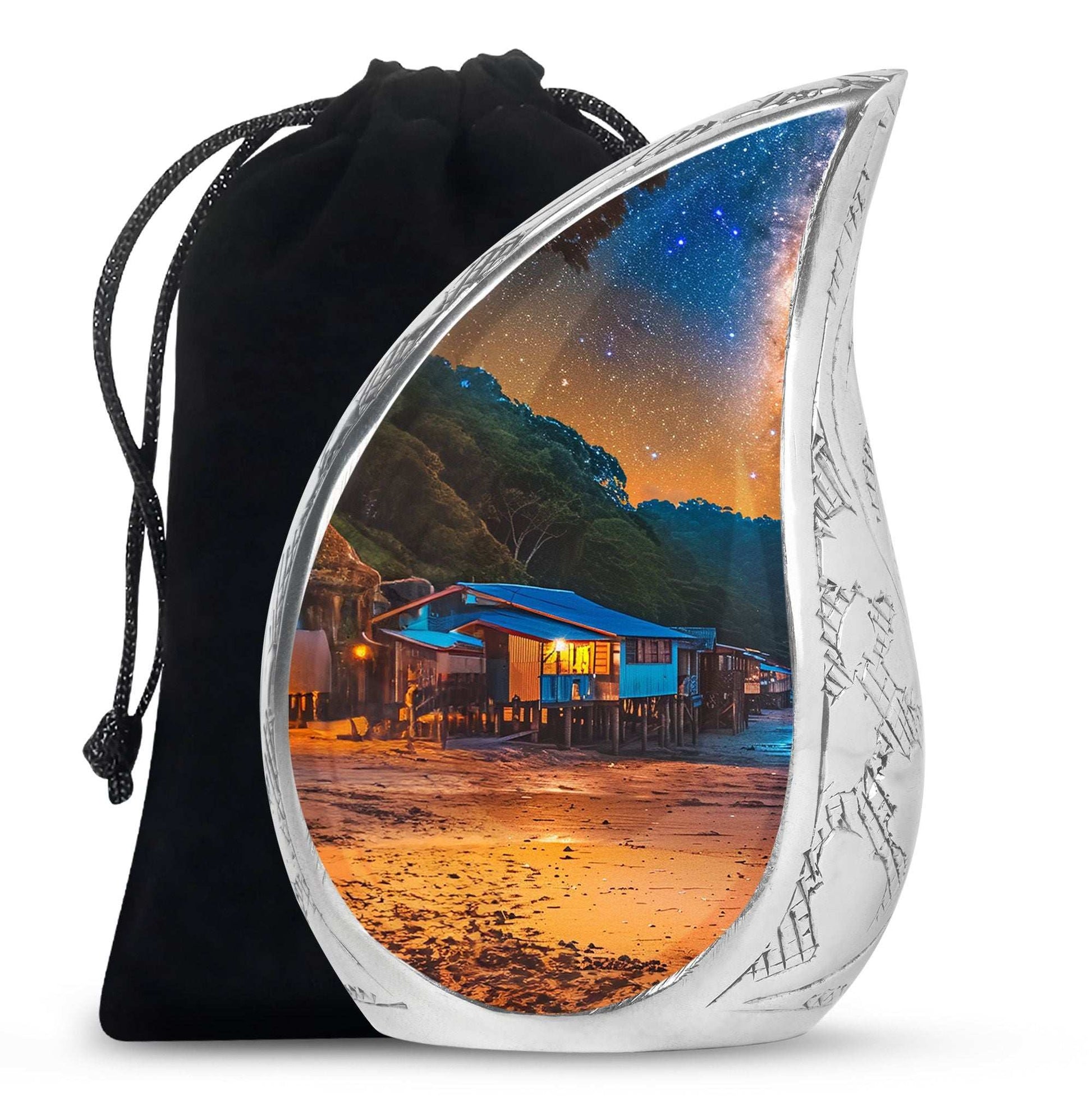 Starry Beach Urns For Ashes For Humans Funeral - Memorial Urn For Dad