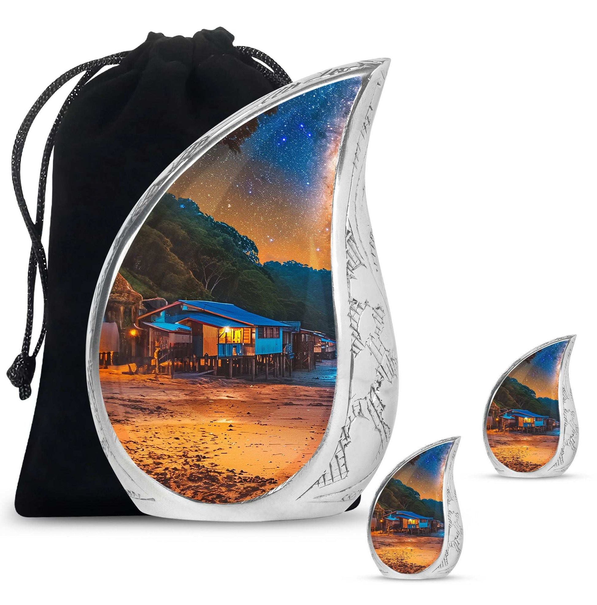 Starry Beach Urns For Ashes For Humans Funeral - Memorial Urn For Dad