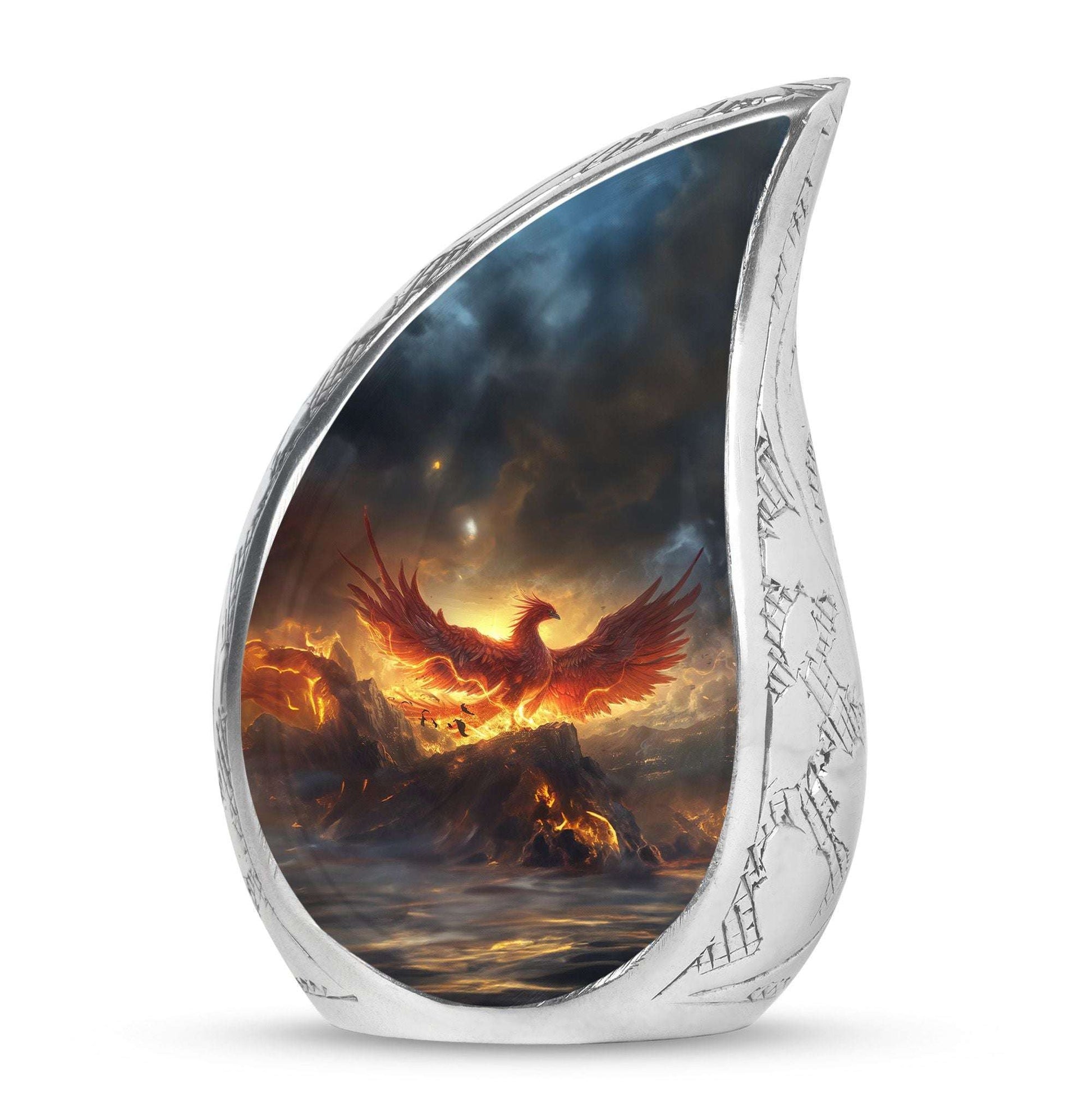 Phoenix Bird Adult Cremation Urn For Ashes - Mystical Bird Urn For Memorial