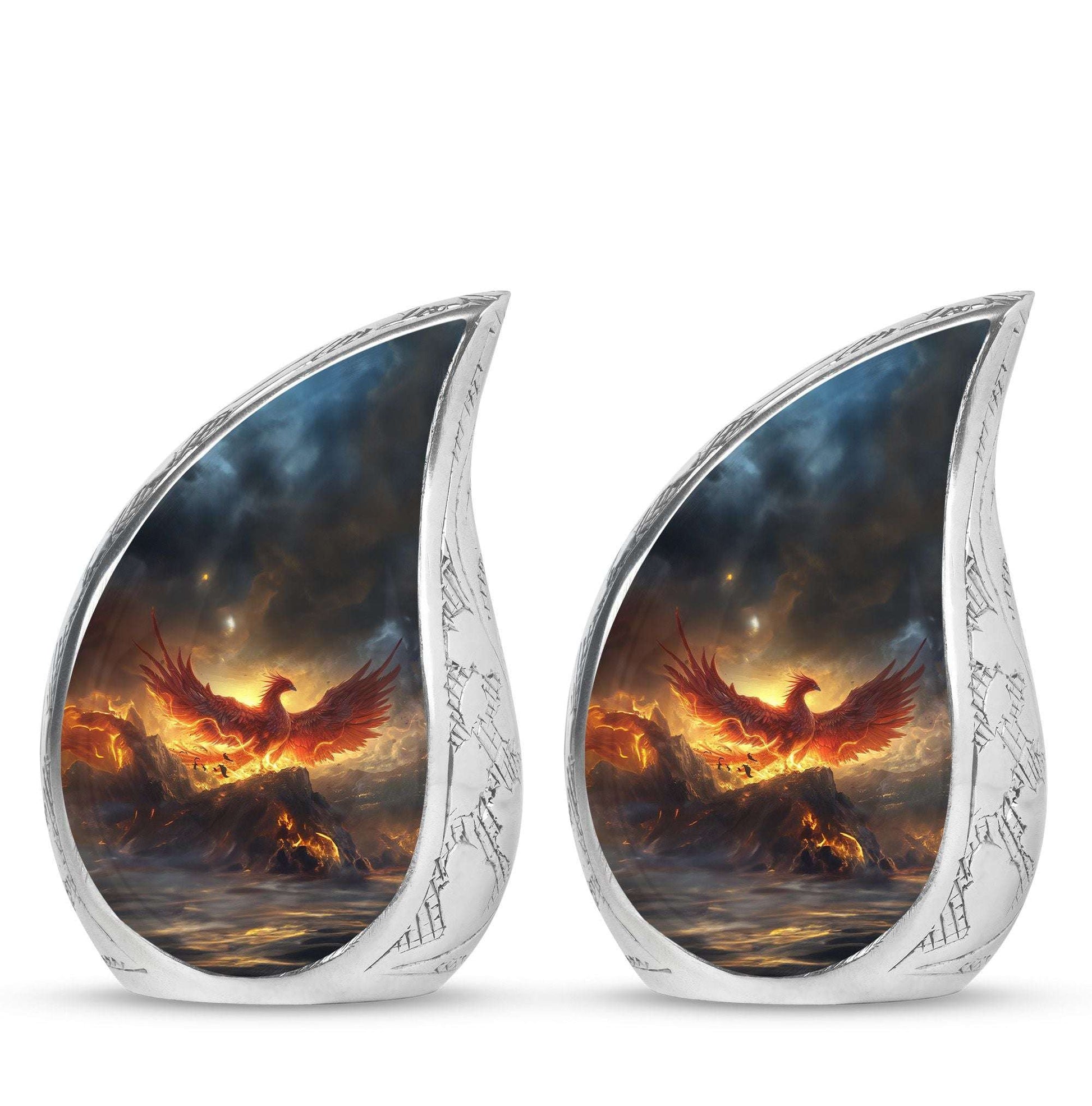 Phoenix Bird Adult Cremation Urn For Ashes - Mystical Bird Urn For Memorial