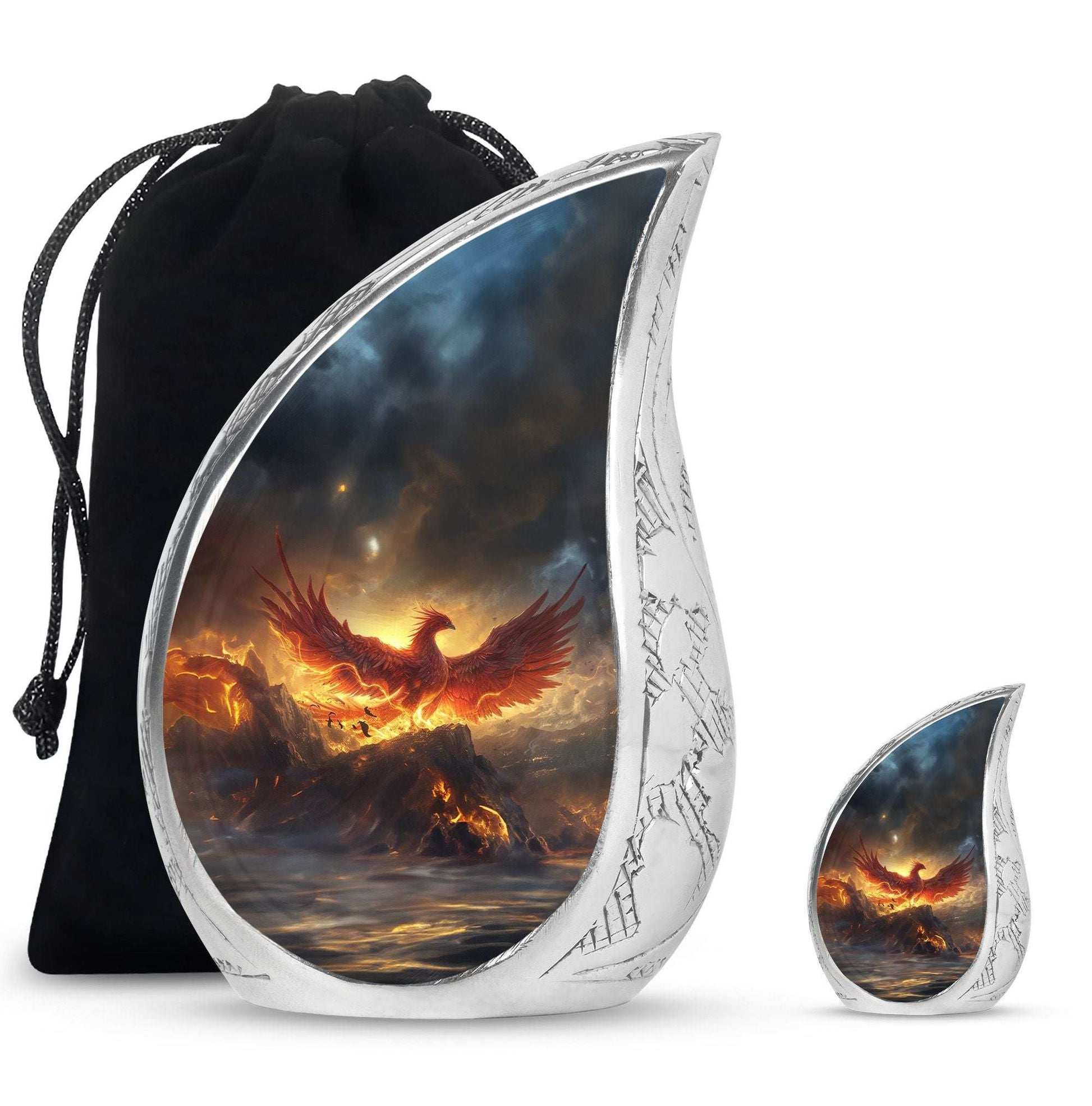 Phoenix Bird Adult Cremation Urn For Ashes - Mystical Bird Urn For Memorial