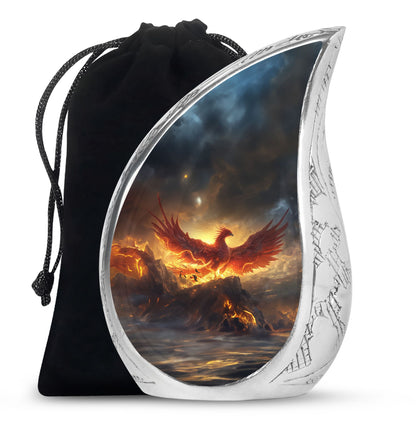 Phoenix Bird Adult Cremation Urn For Ashes - Mystical Bird Urn For Memorial