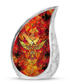 Phoenix Human Ashes Urns Large - Orange Phoenix Art Urn For Funeral