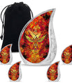 Phoenix Human Ashes Urns Large - Orange Phoenix Art Urn For Funeral