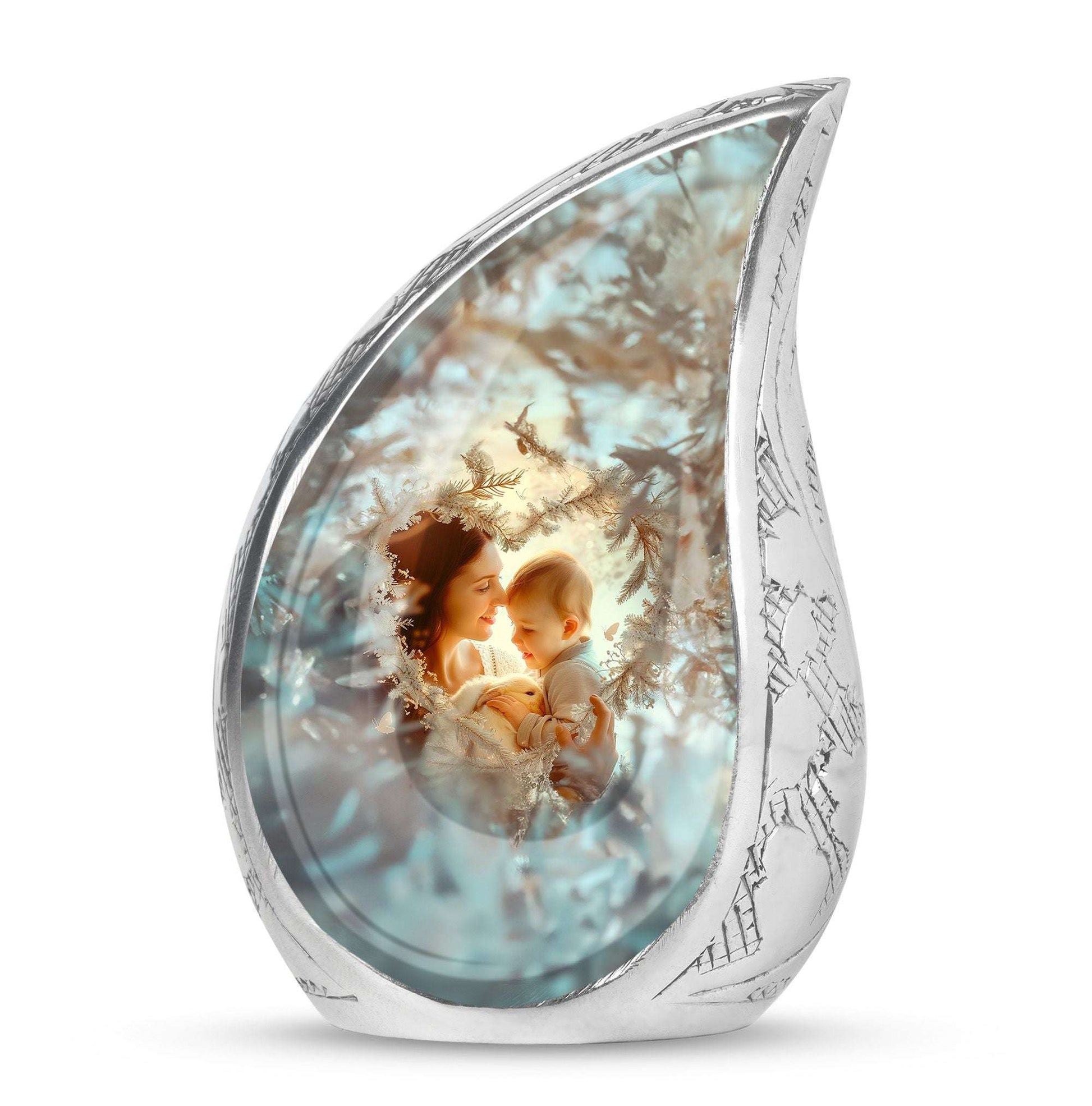 Child & Mother Memorial Urn For Human Ashes - Funeral Urn For Parents