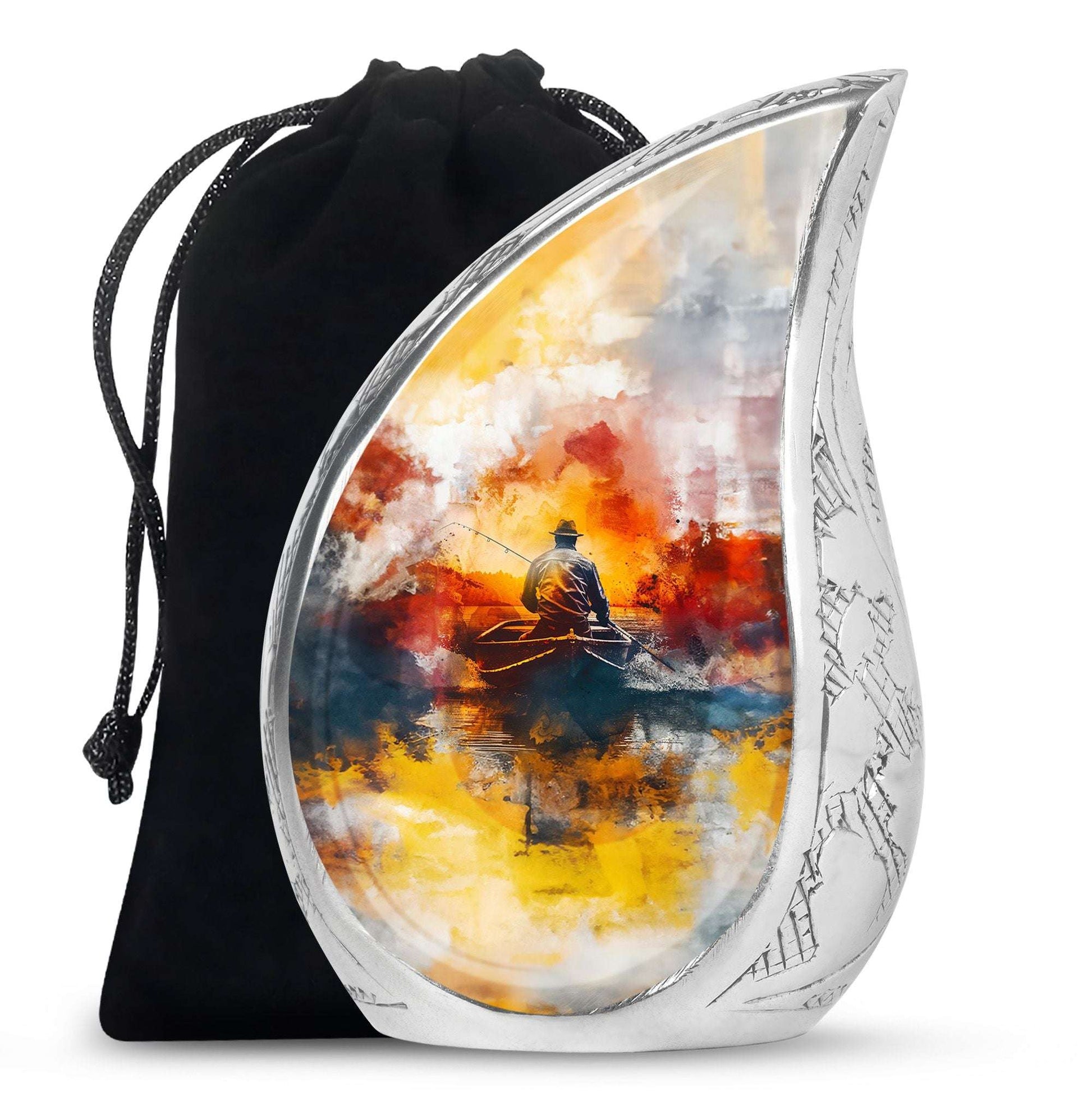 Fishing Boat Memorial Urns For Adults - Fishermen Urn For Human Ashes