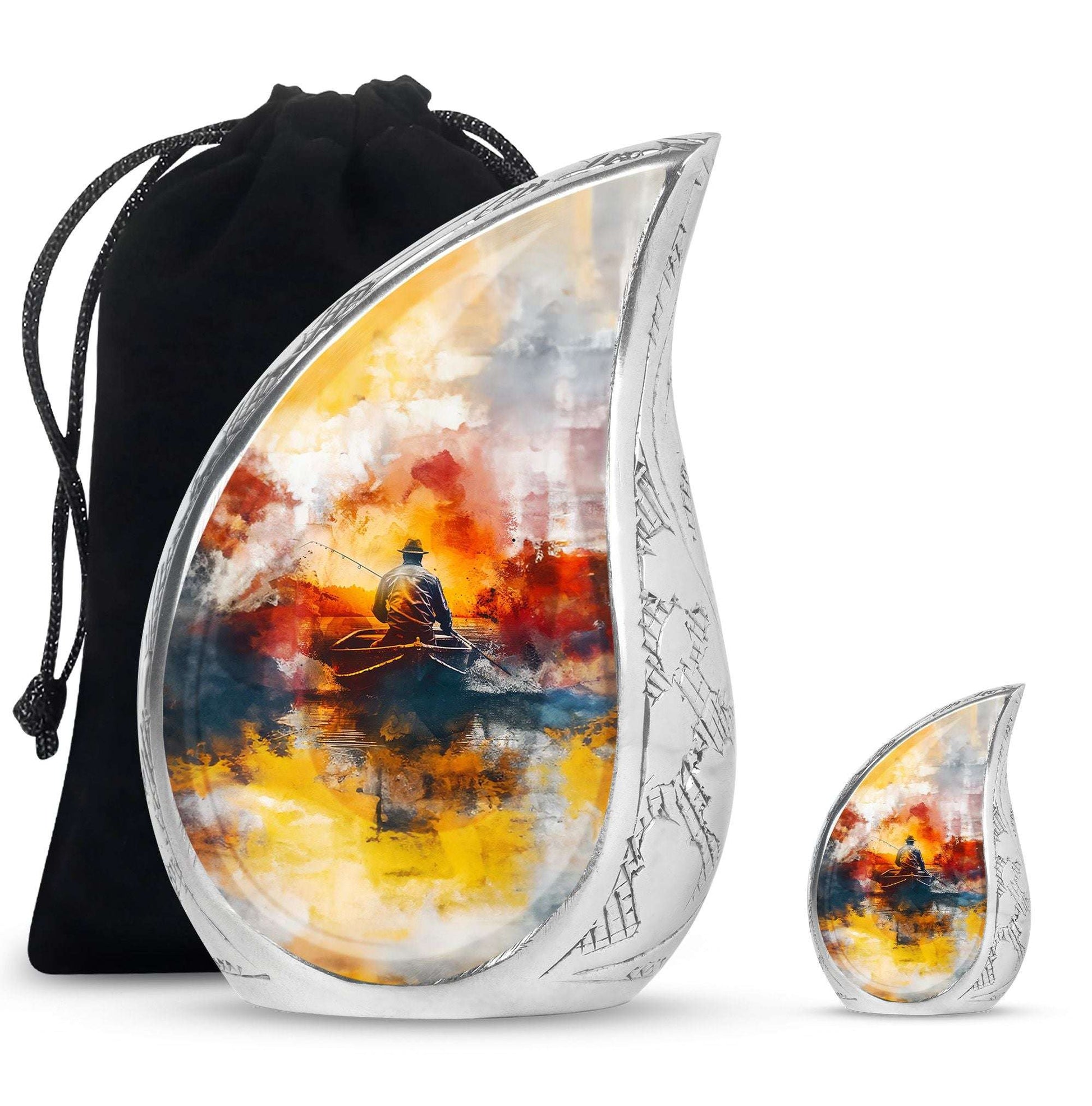 Fishing Boat Memorial Urns For Adults - Fishermen Urn For Human Ashes