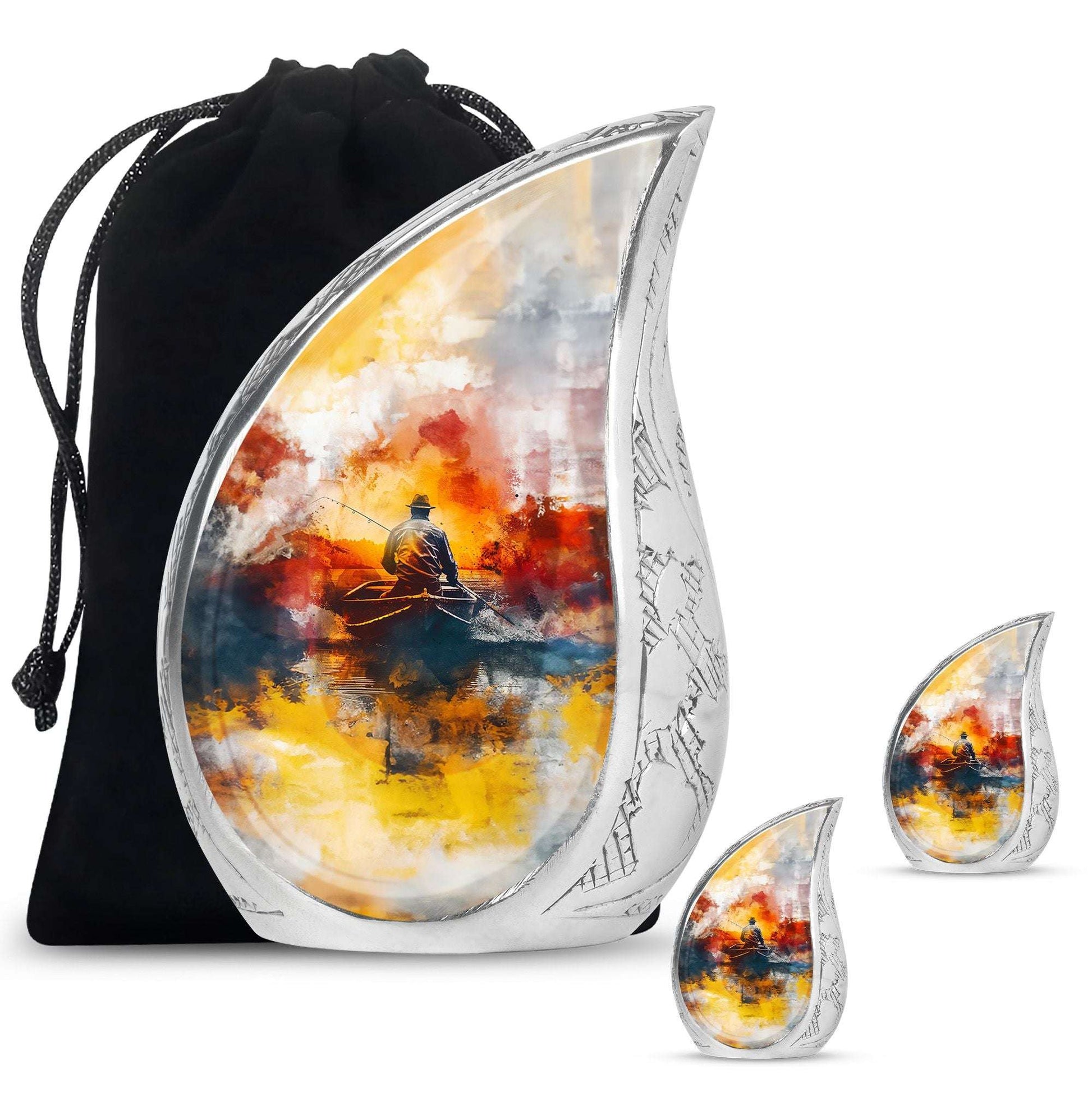 Fishing Boat Memorial Urns For Adults - Fishermen Urn For Human Ashes