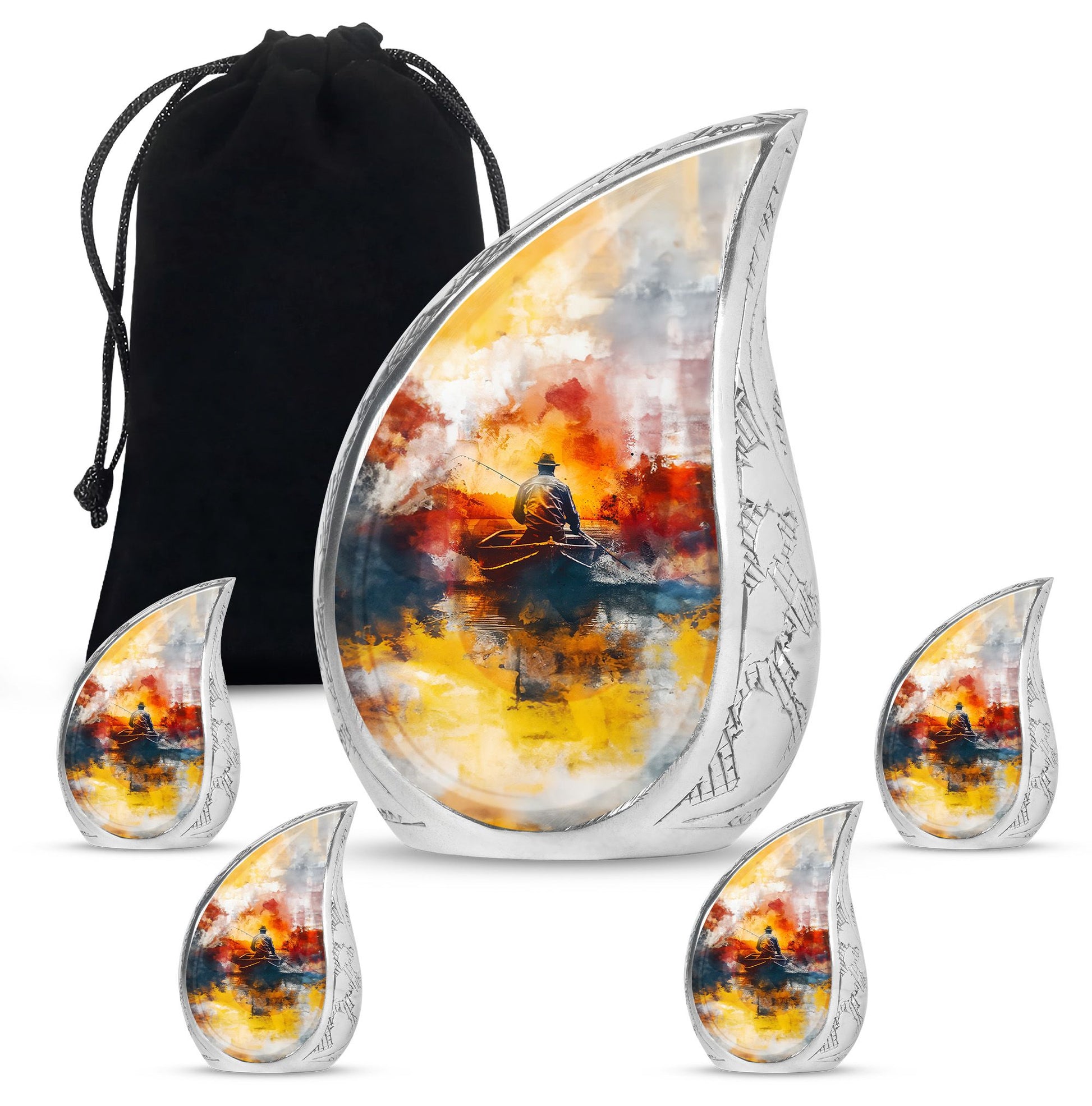 Fishing Boat Memorial Urns For Adults - Fishermen Urn For Human Ashes