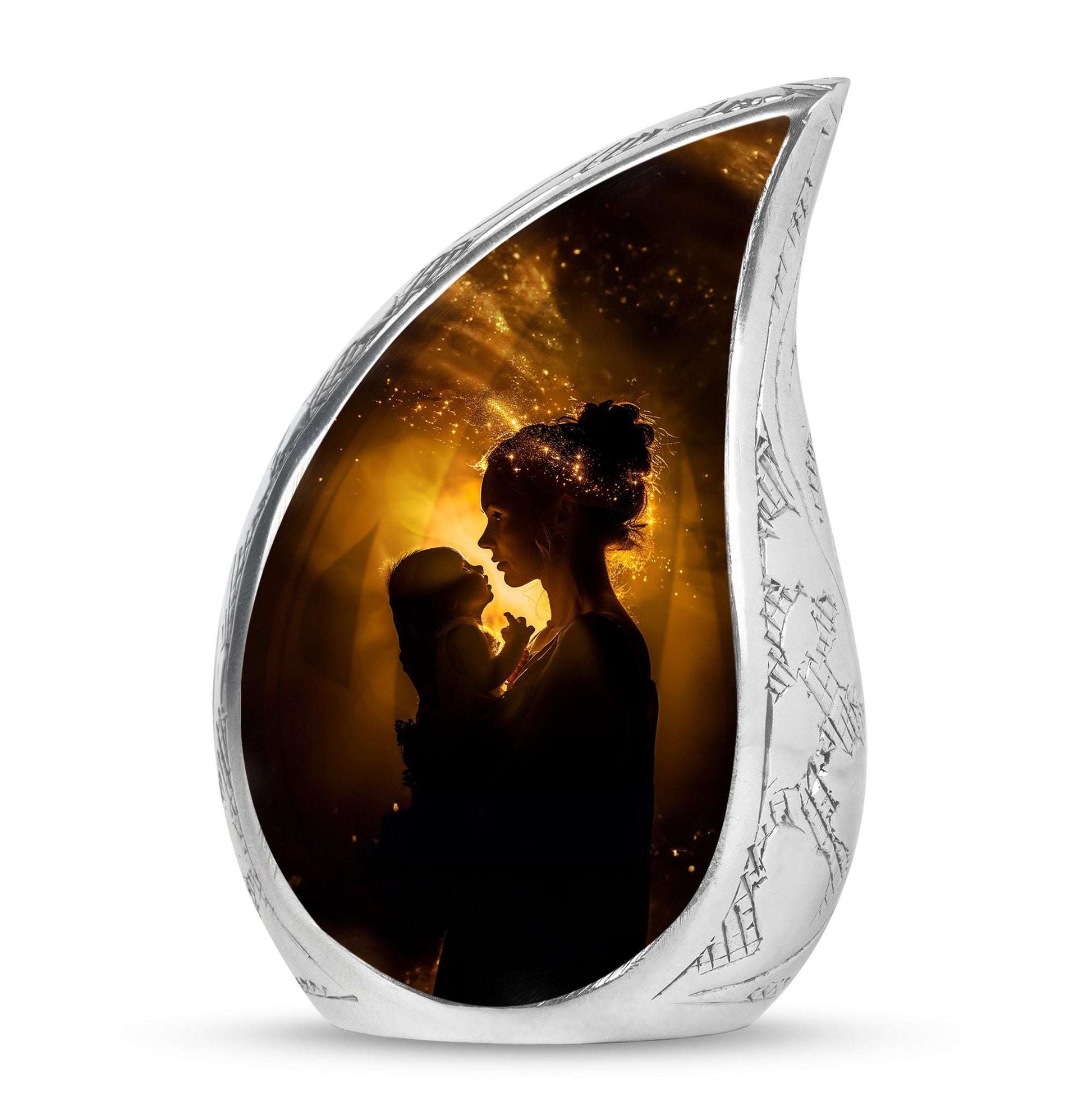 Mother And Child Memorial Urns For Ashes - Cremation Urn For Mother