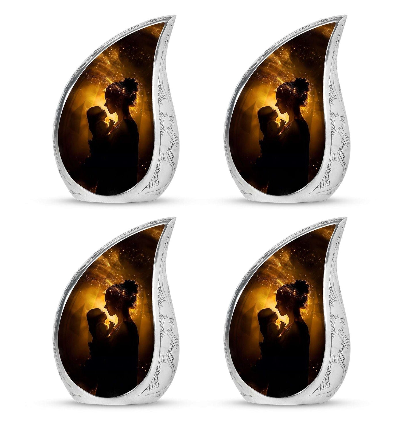 Mother And Child Memorial Urns For Ashes - Cremation Urn For Mother