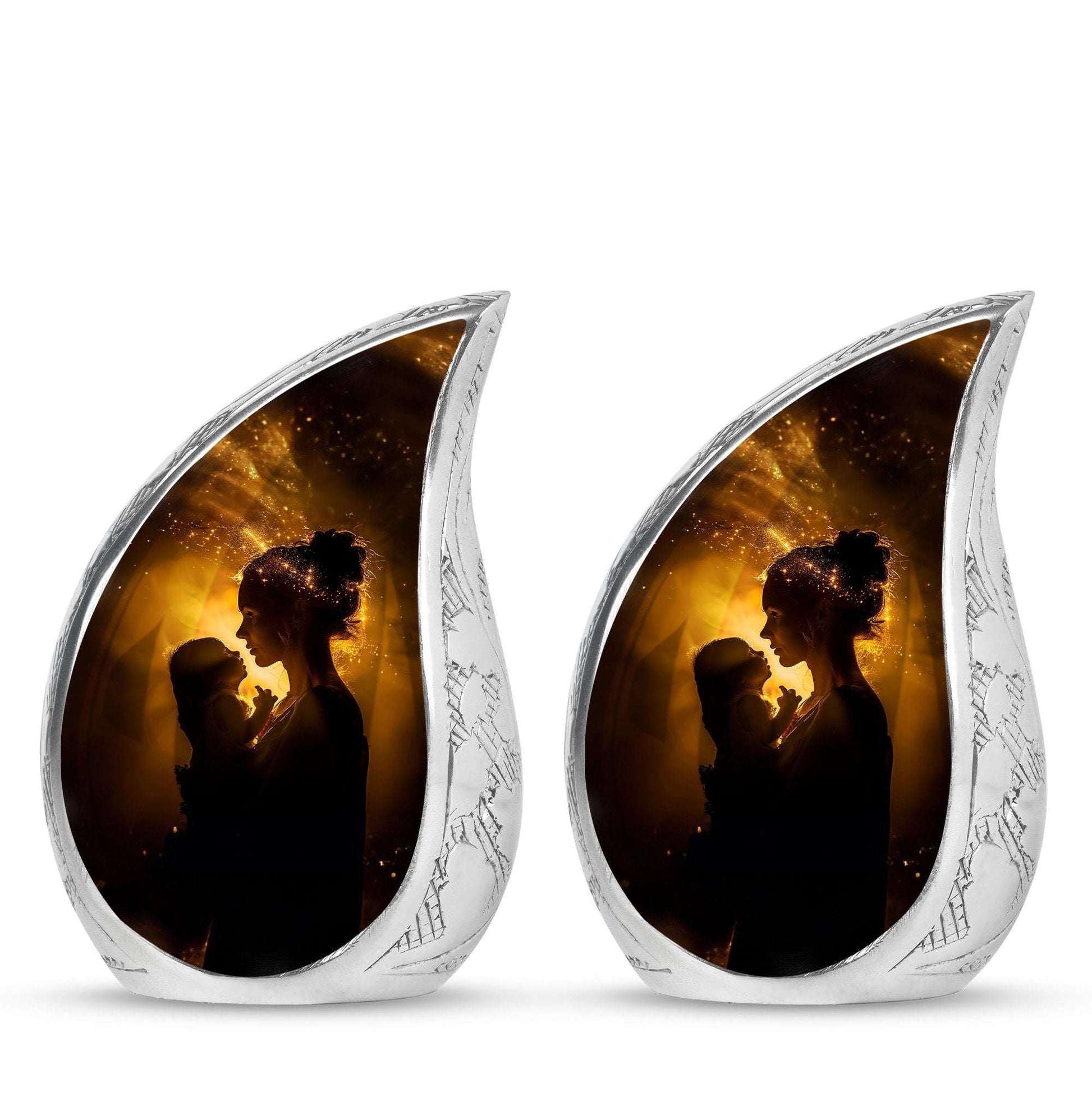 Mother And Child Memorial Urns For Ashes - Cremation Urn For Mother