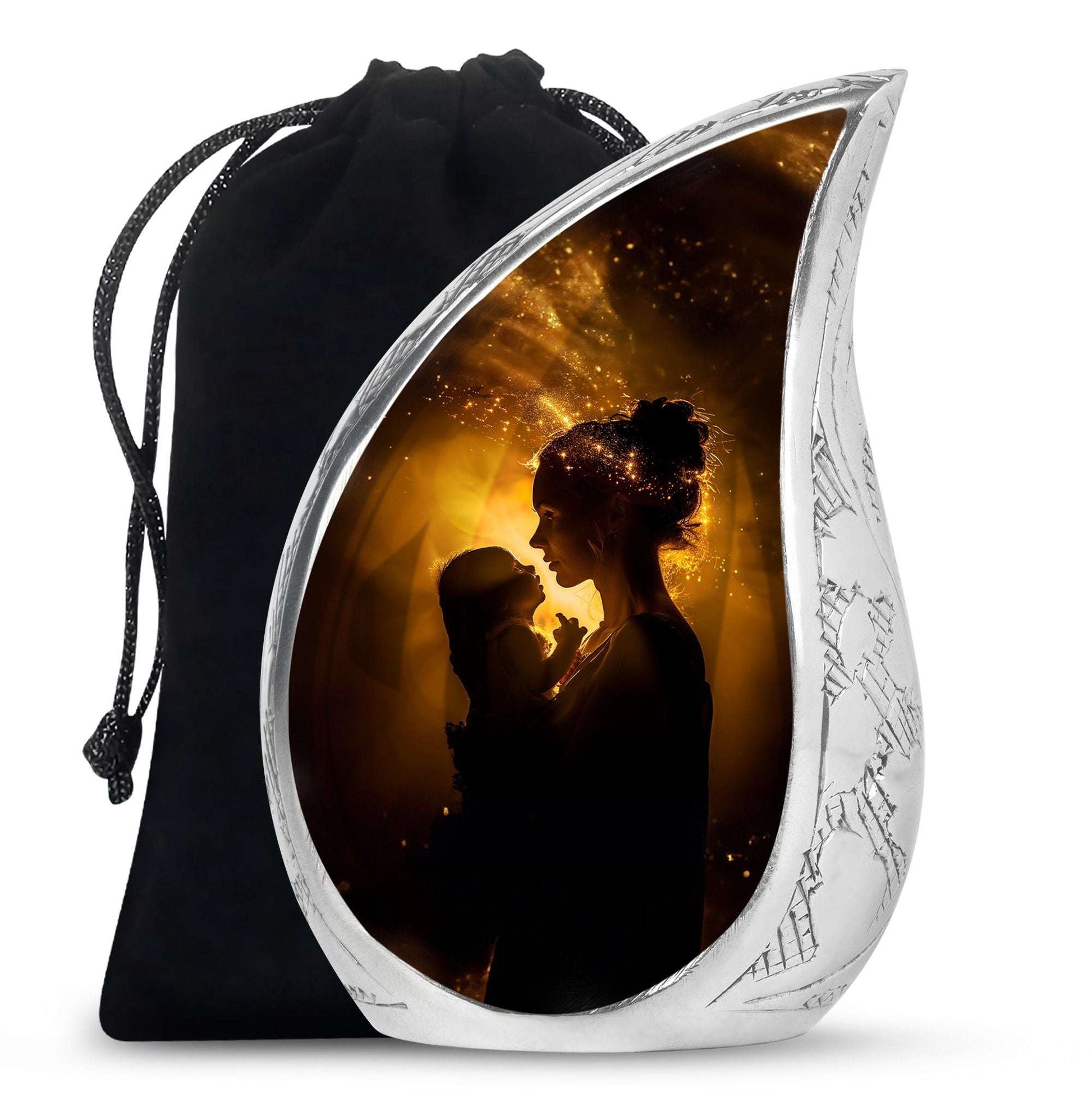 Mother And Child Memorial Urns For Ashes - Cremation Urn For Mother