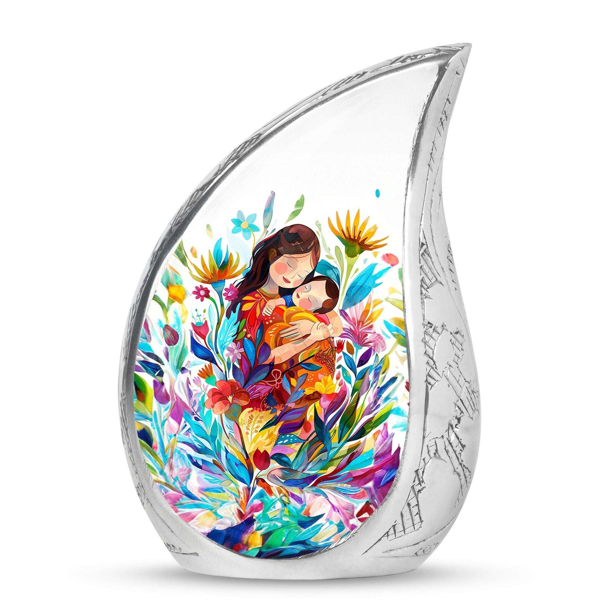 Mother Love Urn for Human Ashes – Colorful Mother's Art Memorial Urn