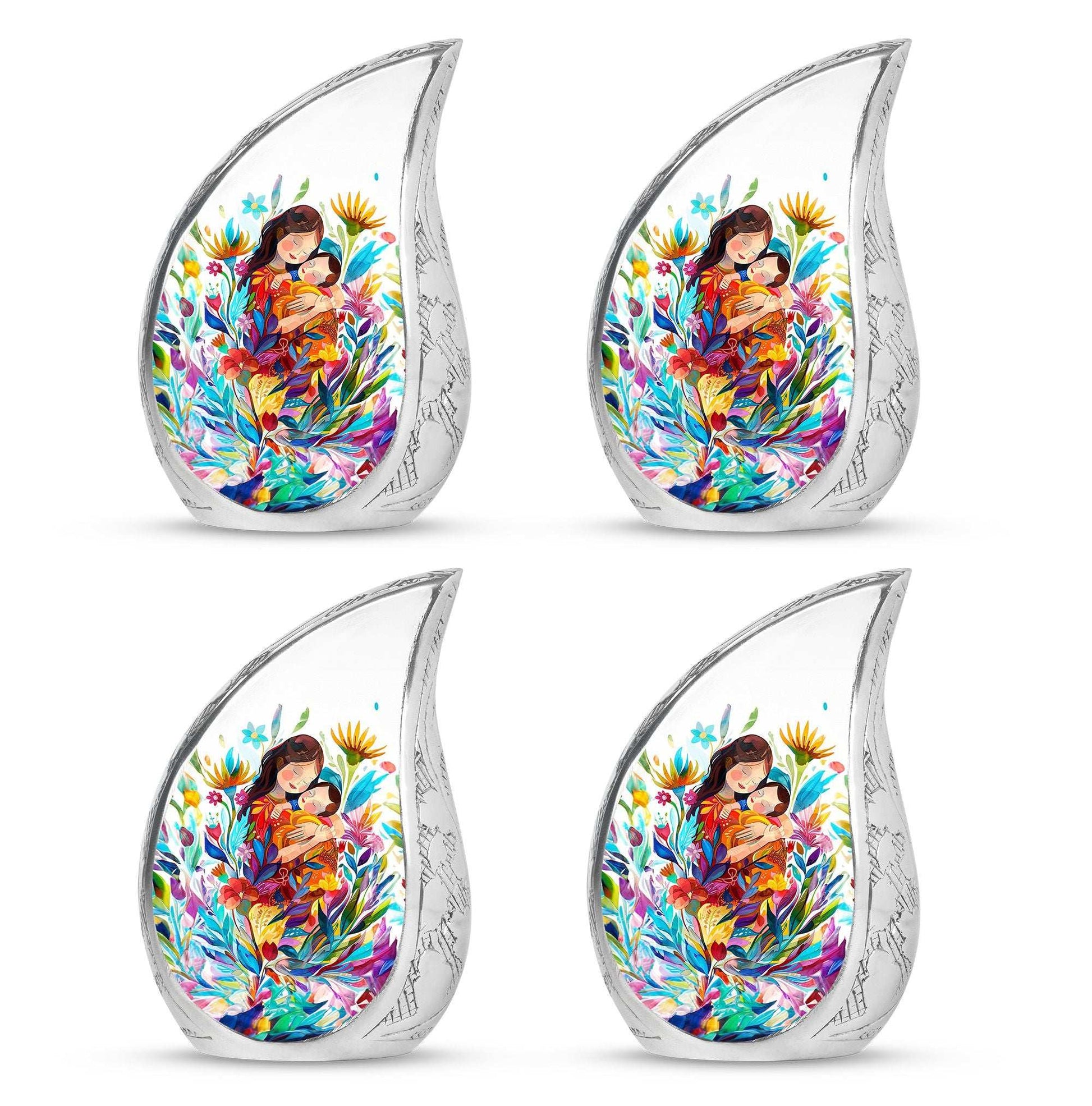 Mother Love Urn for Human Ashes – Colorful Mother's Art Memorial Urn