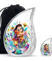 Mother Love Urn for Human Ashes – Colorful Mother's Art Memorial Urn