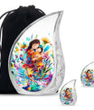 Mother Love Urn for Human Ashes – Colorful Mother's Art Memorial Urn