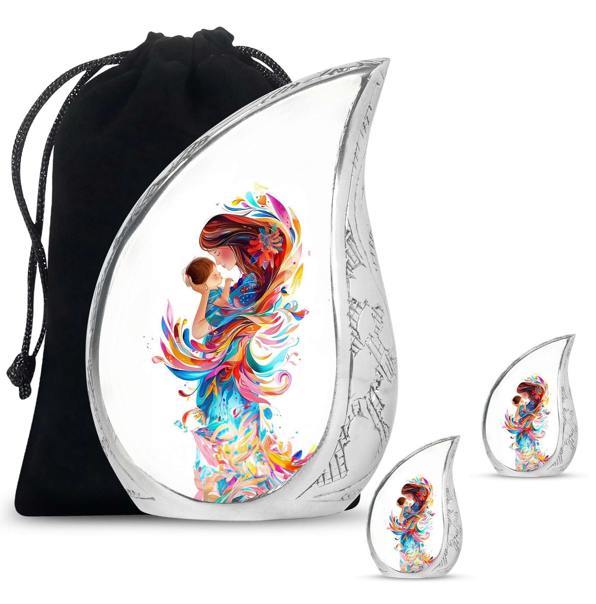 Mother's Love Artwork Urn - Mother Artistic Memorial Urn For Women