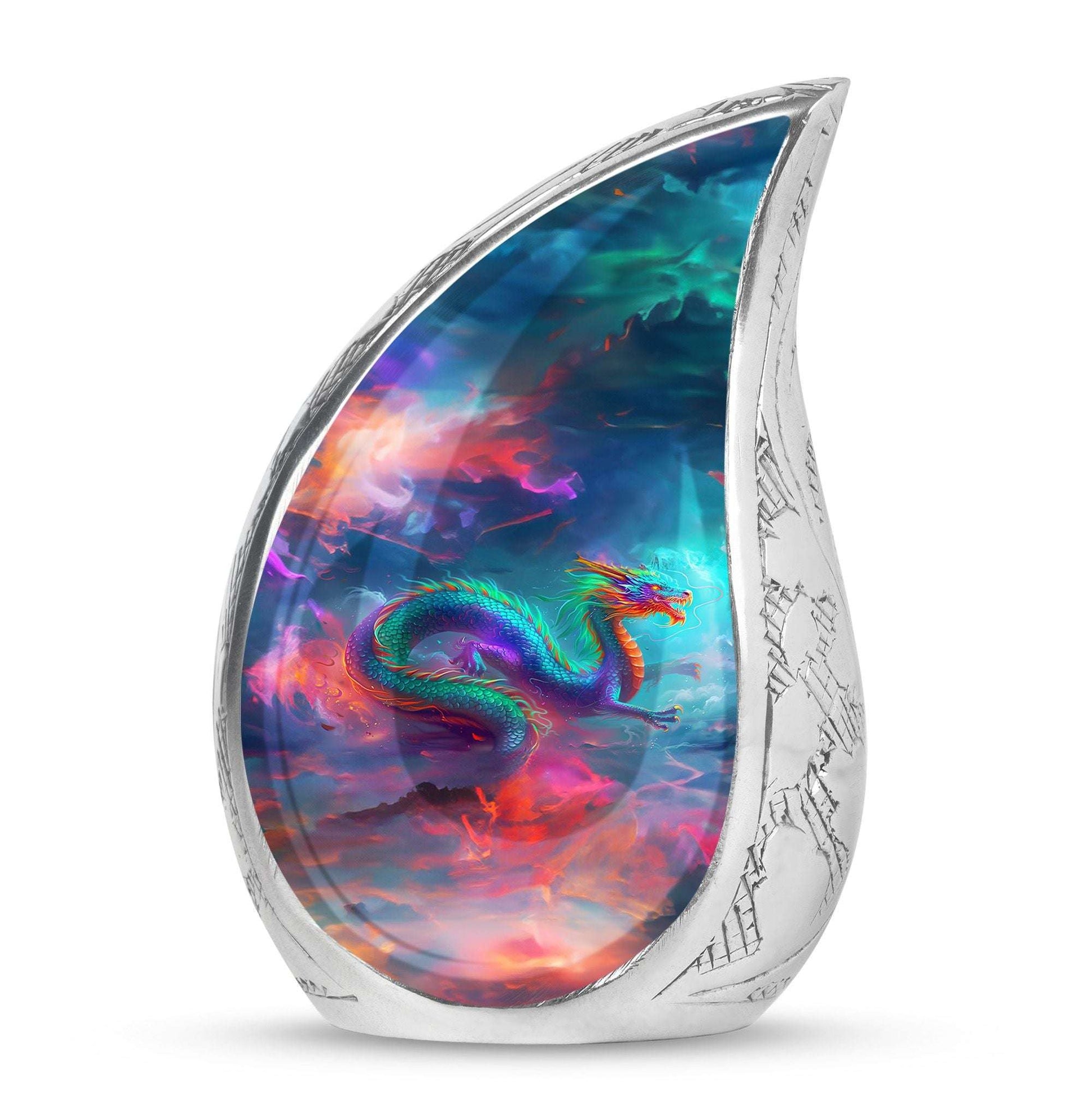 Colorful Dragon Small Urns For Women - Majestic Dragon Memorial Urn