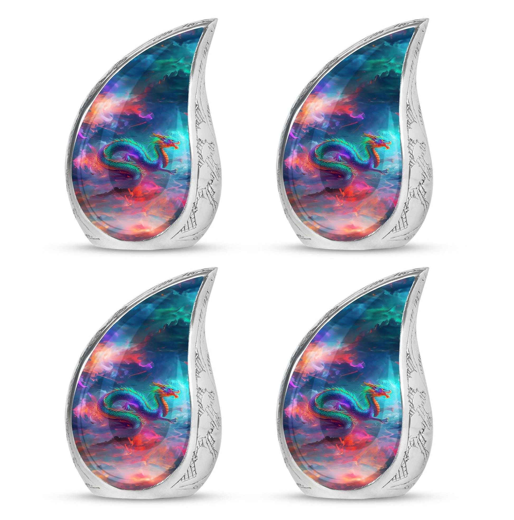 Colorful Dragon Small Urns For Women - Majestic Dragon Memorial Urn