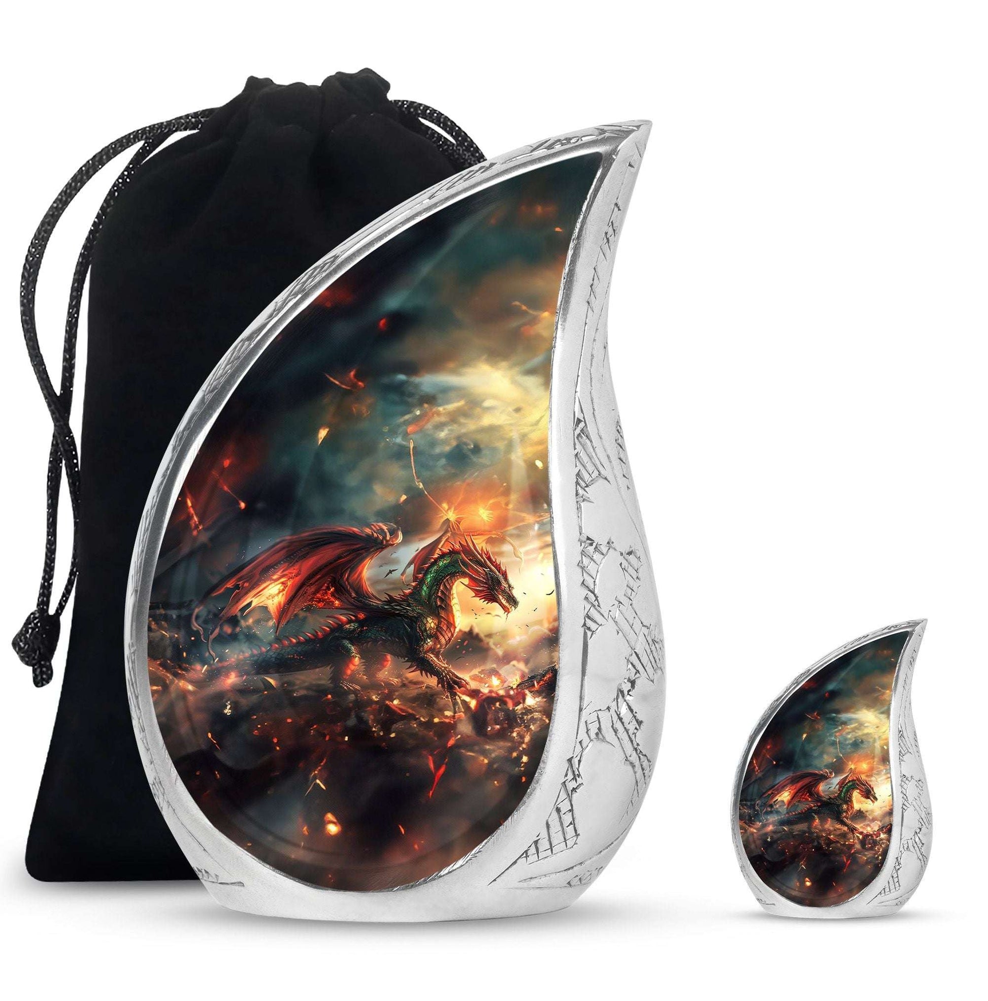 Fierce Dragon Adult Size Cremation Urns - Large Size Dragon Urn