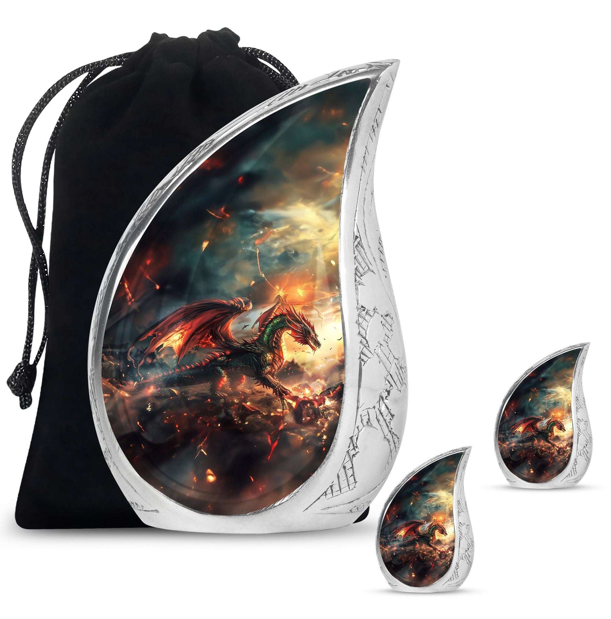 Fierce Dragon Adult Size Cremation Urns - Large Size Dragon Urn