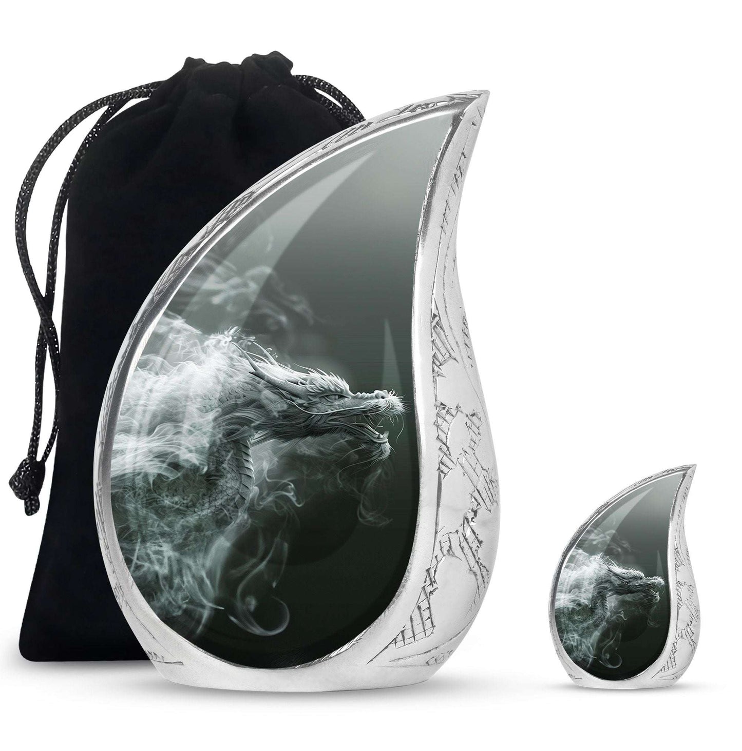 Dragon Memorial Urn For Ashes - Smoky Dragon Ashes Memorial For Men