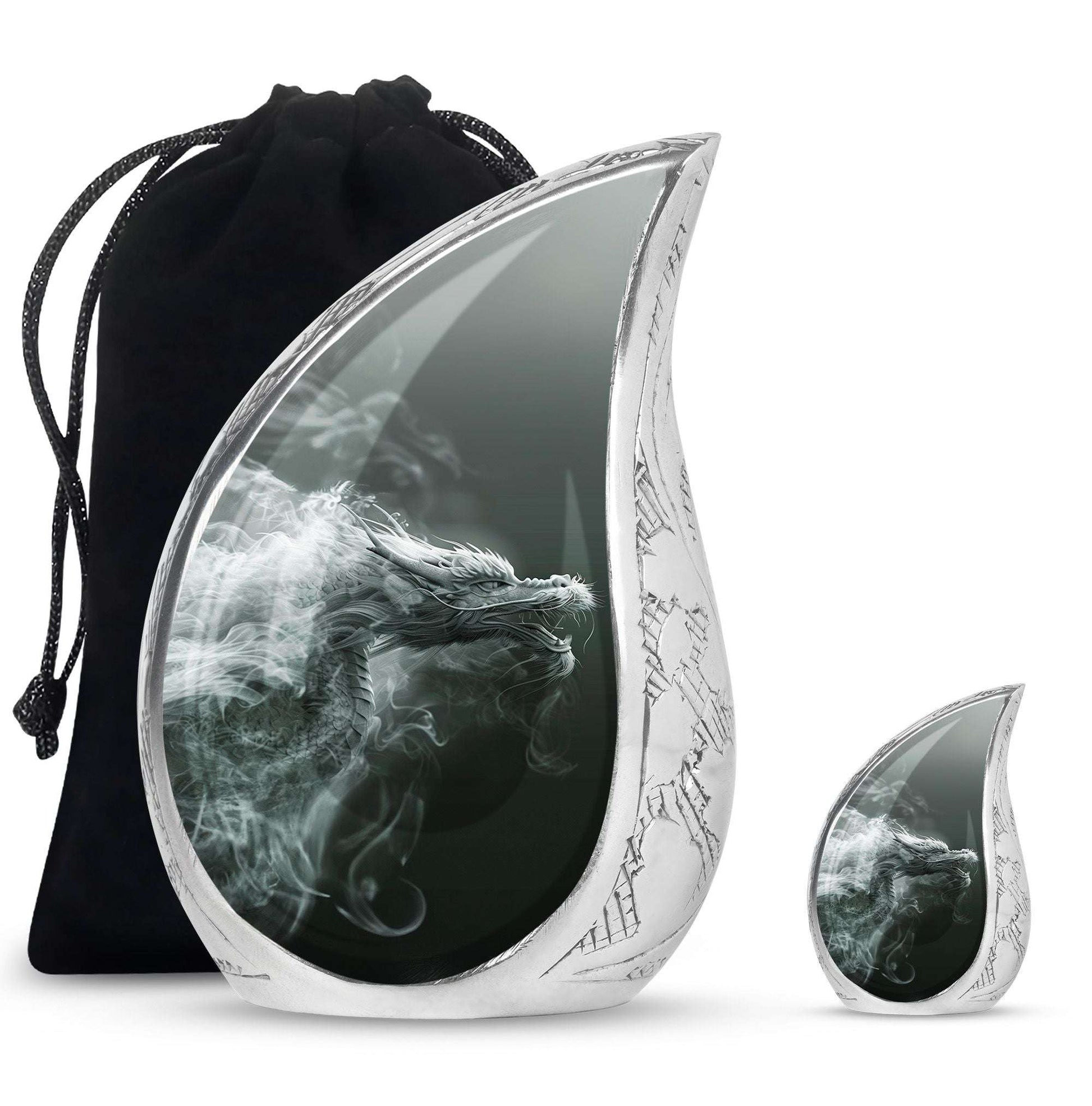 Dragon Memorial Urn For Ashes - Smoky Dragon Ashes Memorial For Men