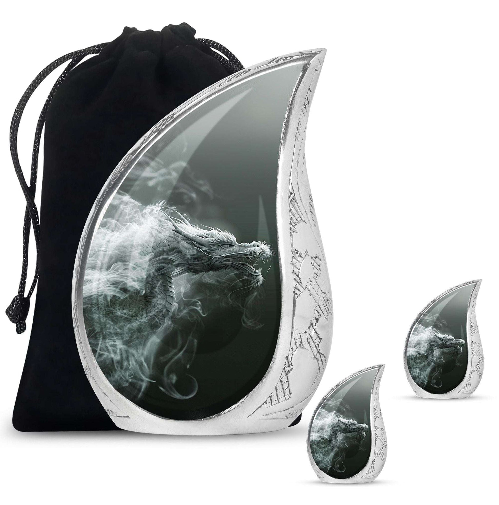 Dragon Memorial Urn For Ashes - Smoky Dragon Ashes Memorial For Men