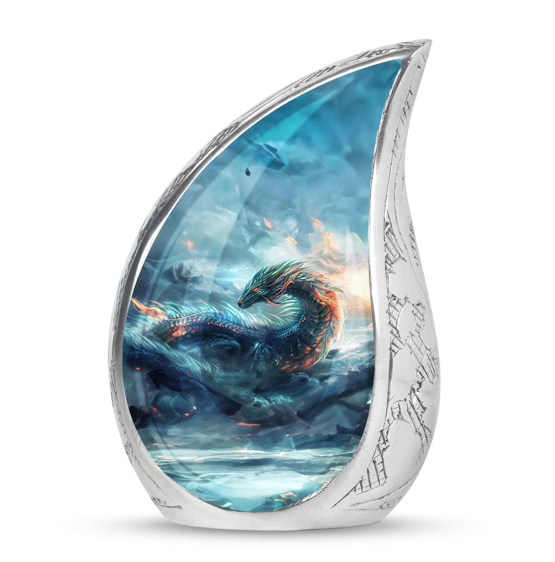 Fierce Dragon Ashes Funeral Urn - Dragon Memorial Urn For Human Ashes