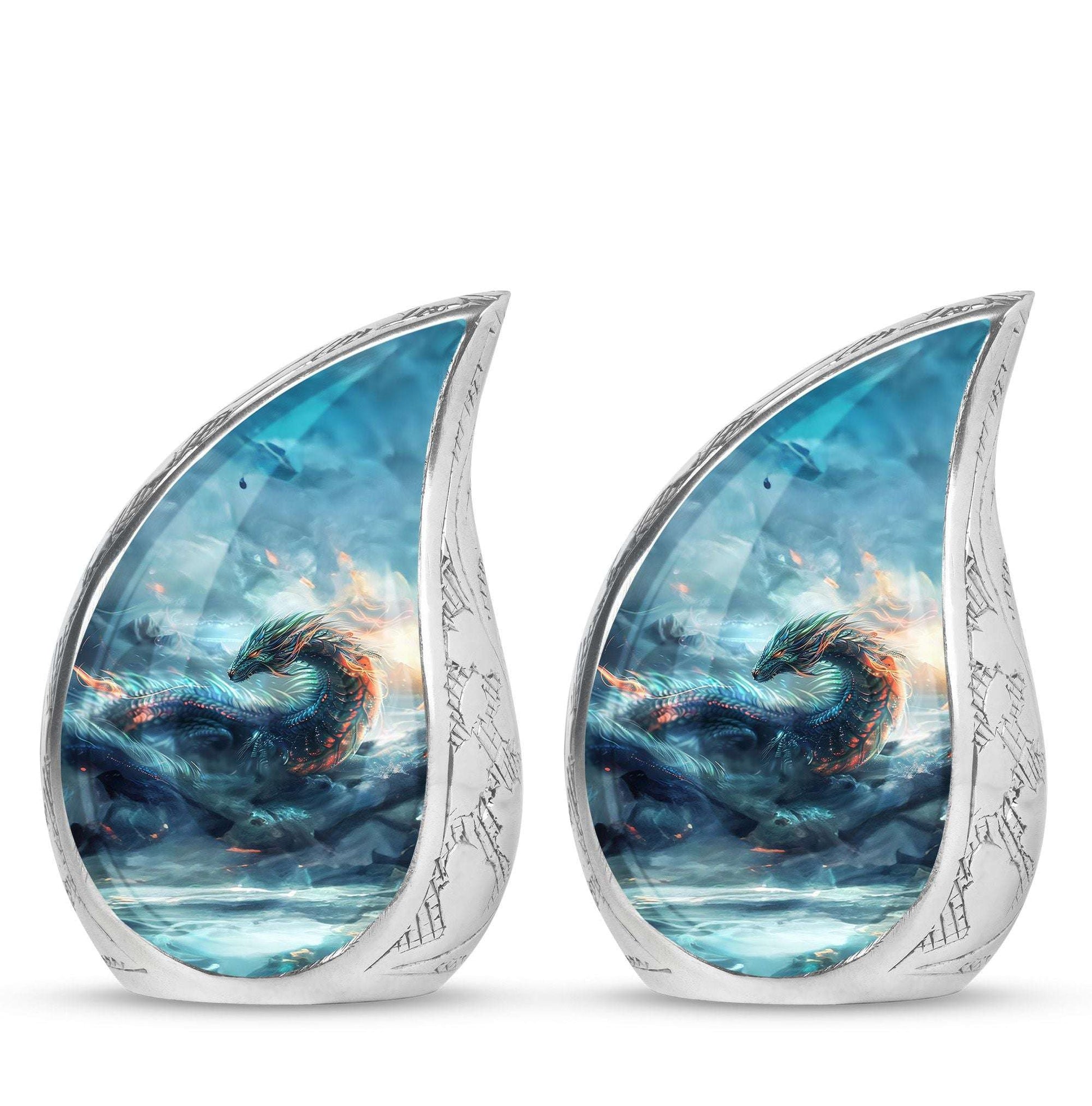 Fierce Dragon Ashes Funeral Urn - Dragon Memorial Urn For Human Ashes