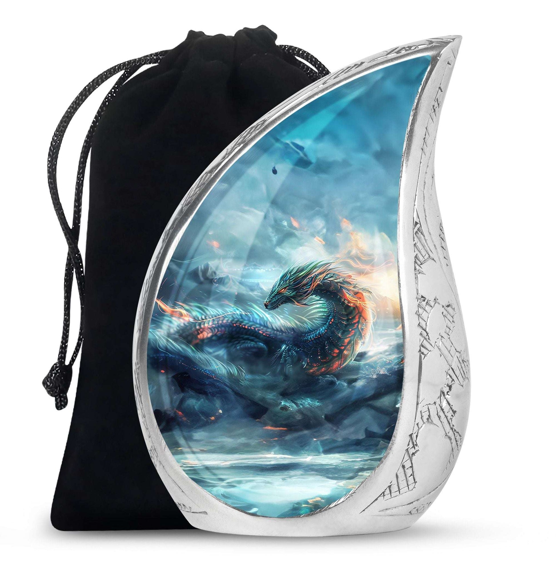 Fierce Dragon Ashes Funeral Urn - Dragon Memorial Urn For Human Ashes