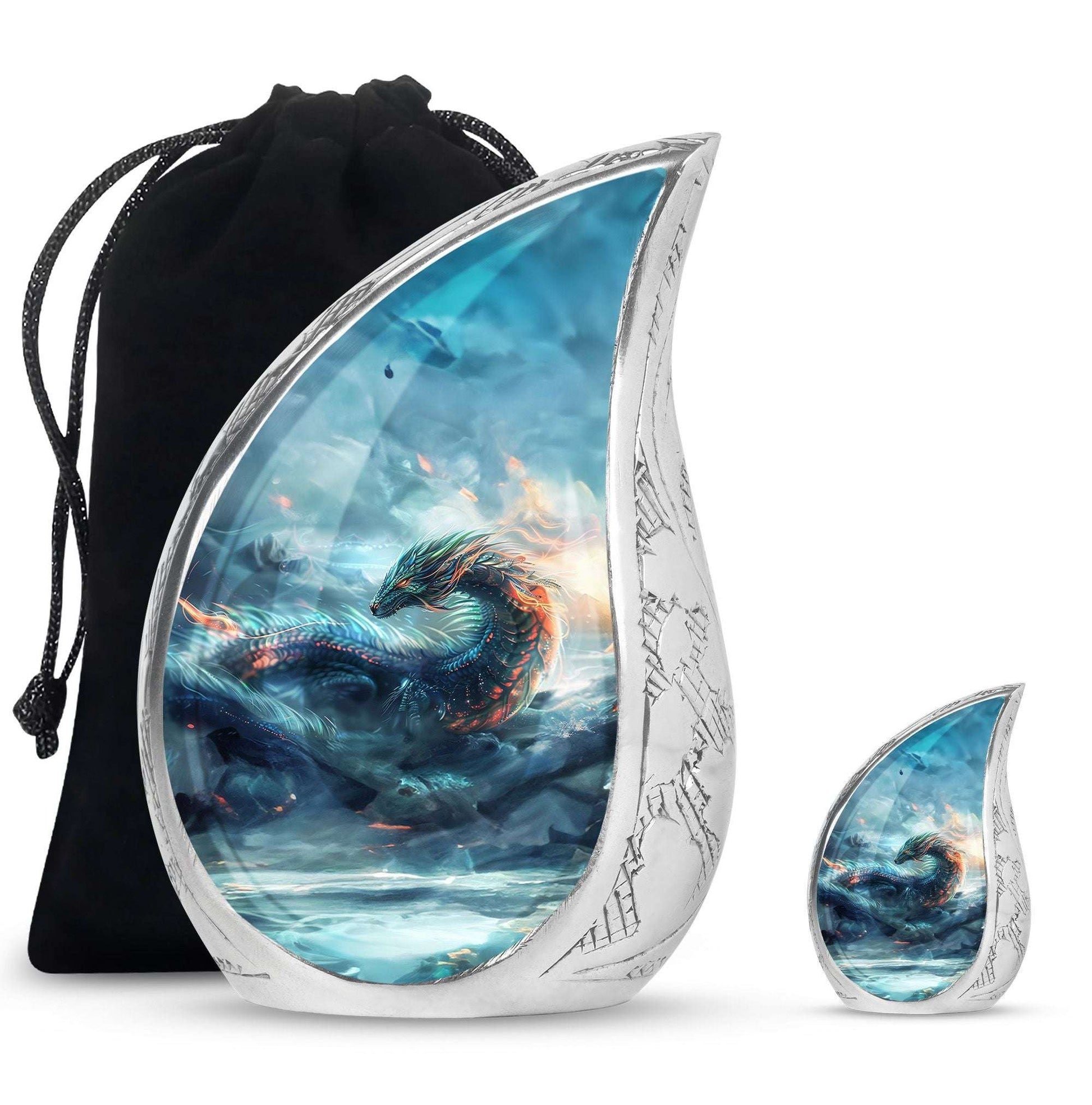 Fierce Dragon Ashes Funeral Urn - Dragon Memorial Urn For Human Ashes