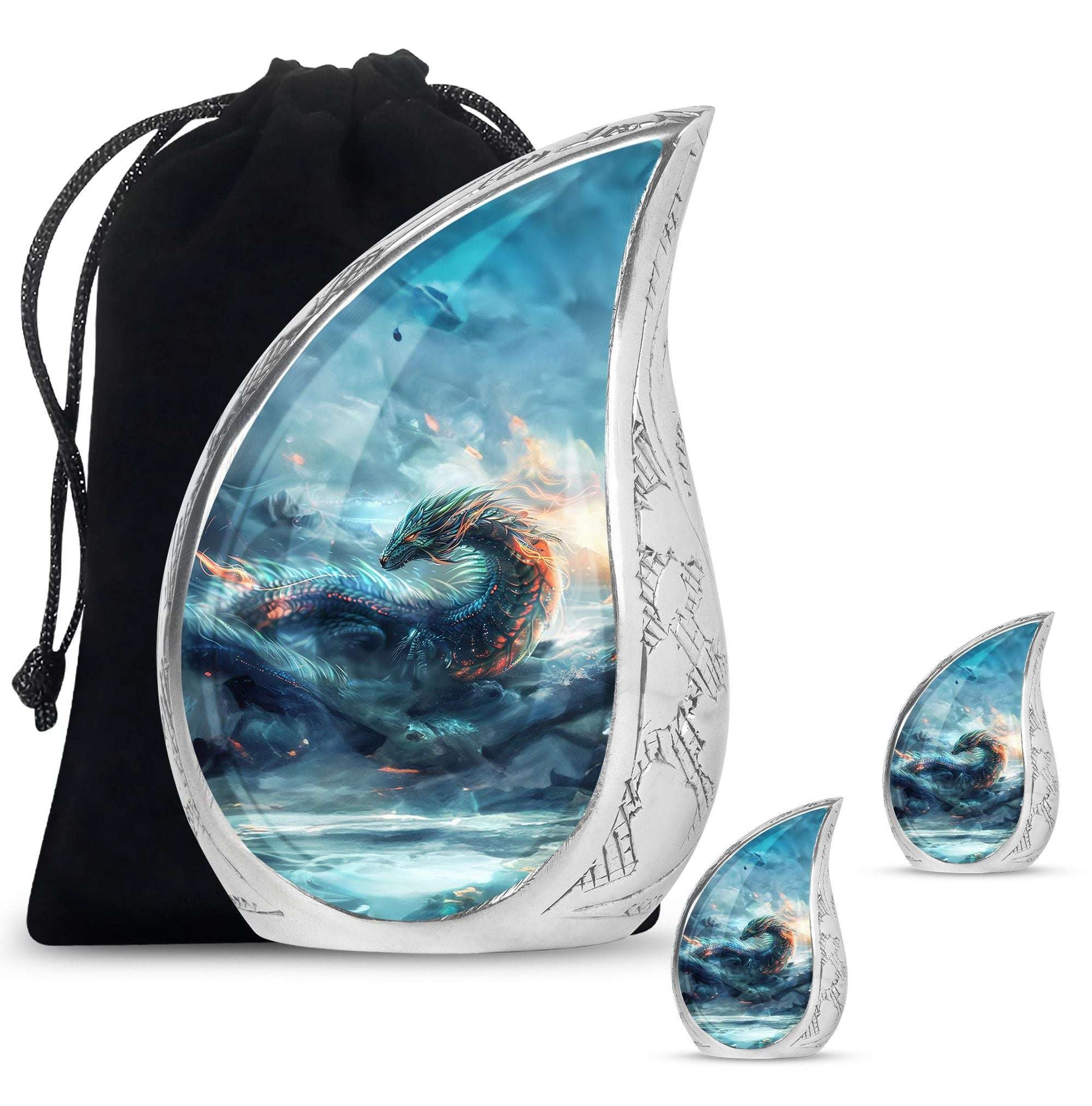 Fierce Dragon Ashes Funeral Urn - Dragon Memorial Urn For Human Ashes