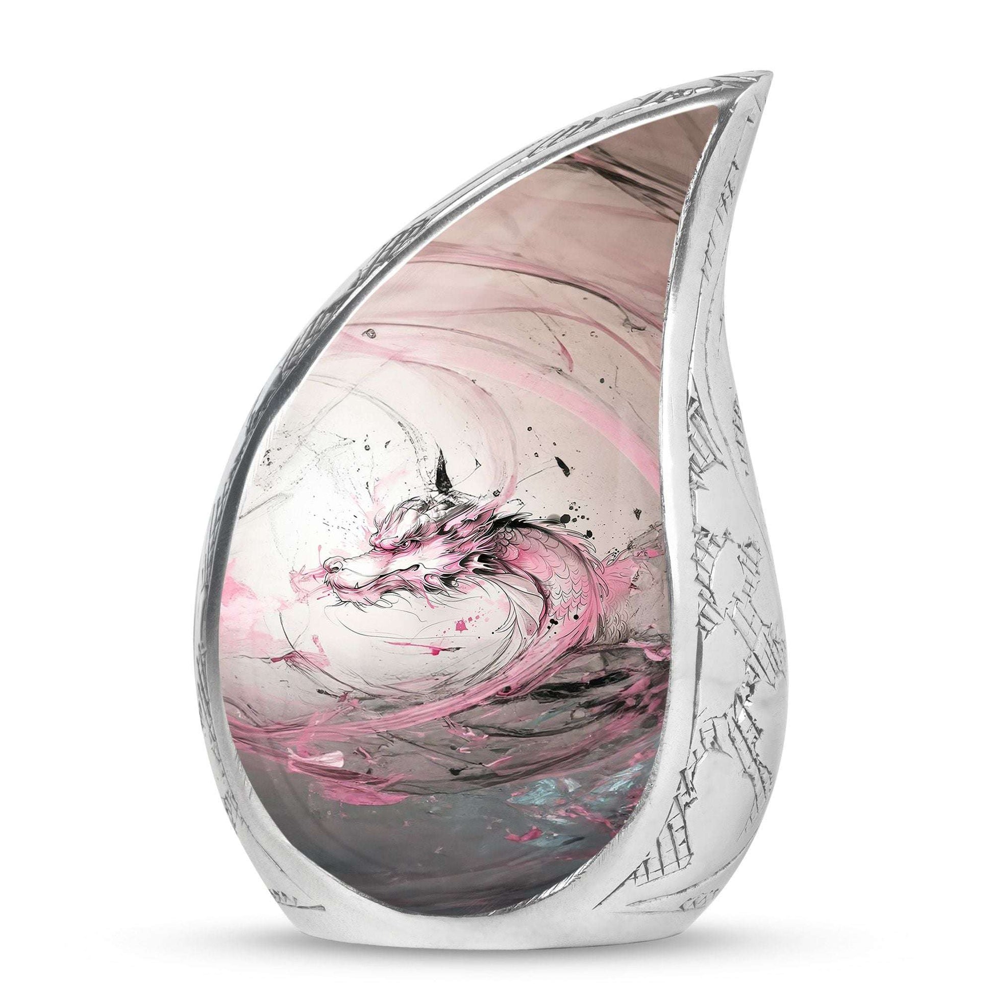 Pink Dragon Keepsake & Large Cremation Urns For Human Ashes