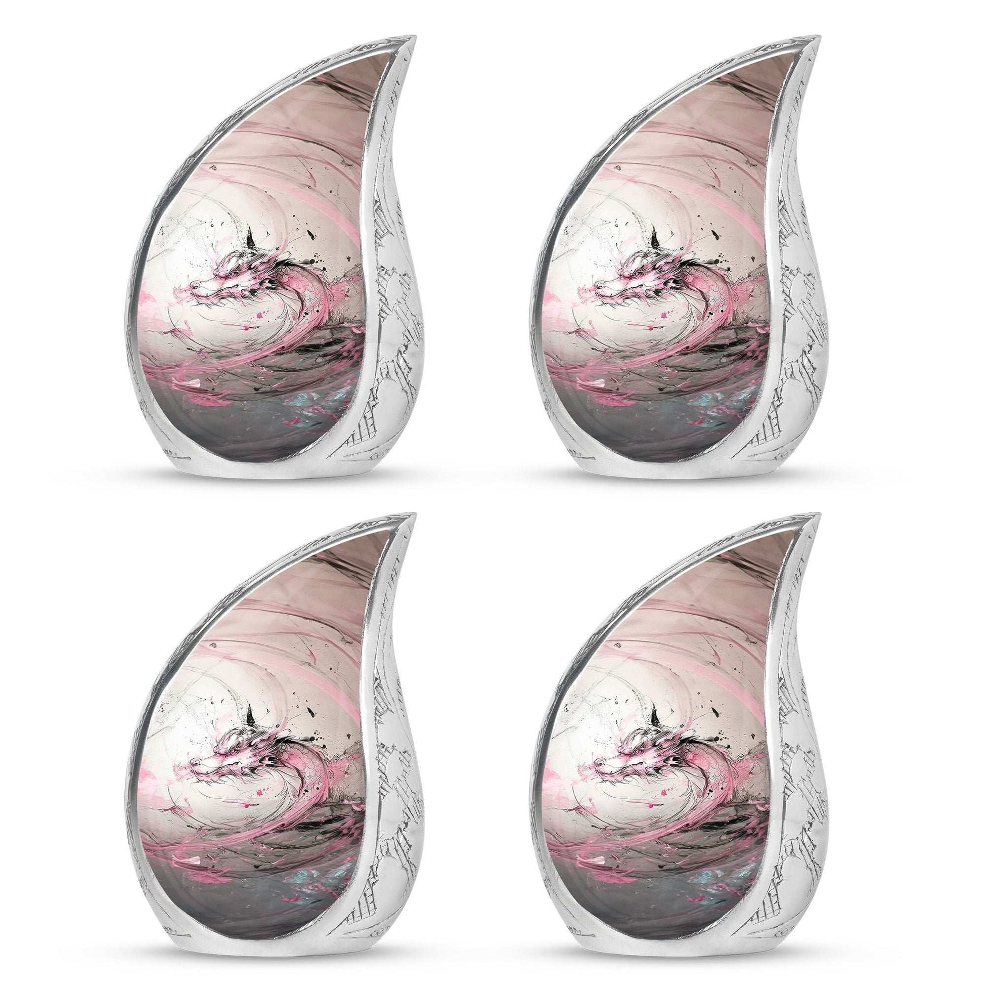 Pink Dragon Keepsake & Large Cremation Urns For Human Ashes