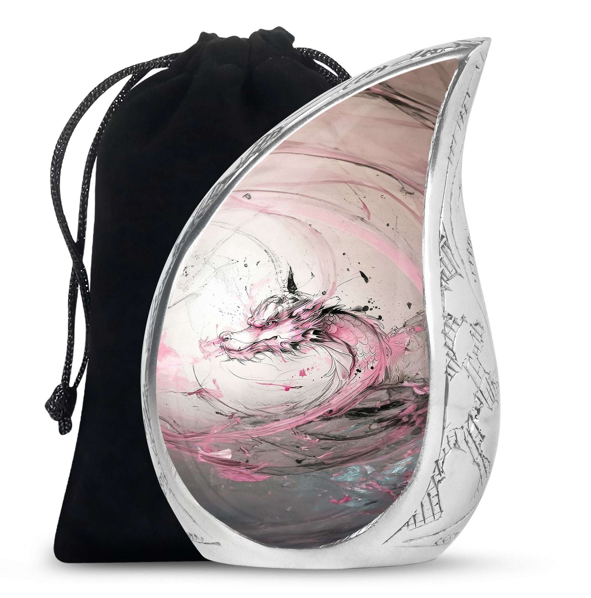 Pink Dragon Cremation Urn for Adults - Memorial Urns For Large Human Ashes